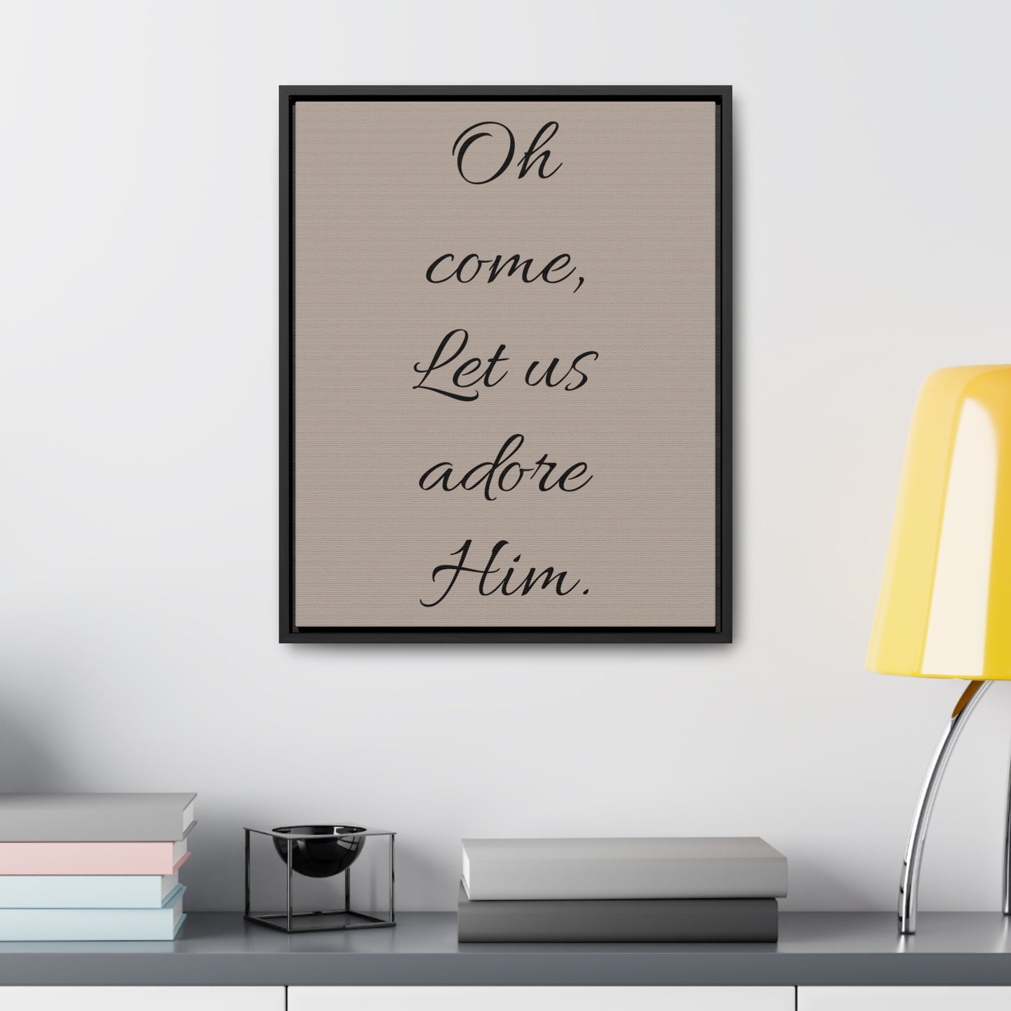 Oh Come Let Us Adore Him Gallery Canvas Wraps, Vertical Frame