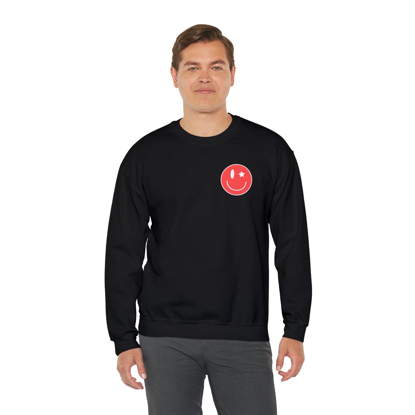Front and Back Image "Love Vibes" Unisex Heavy Blend™ Crewneck Sweatshirt