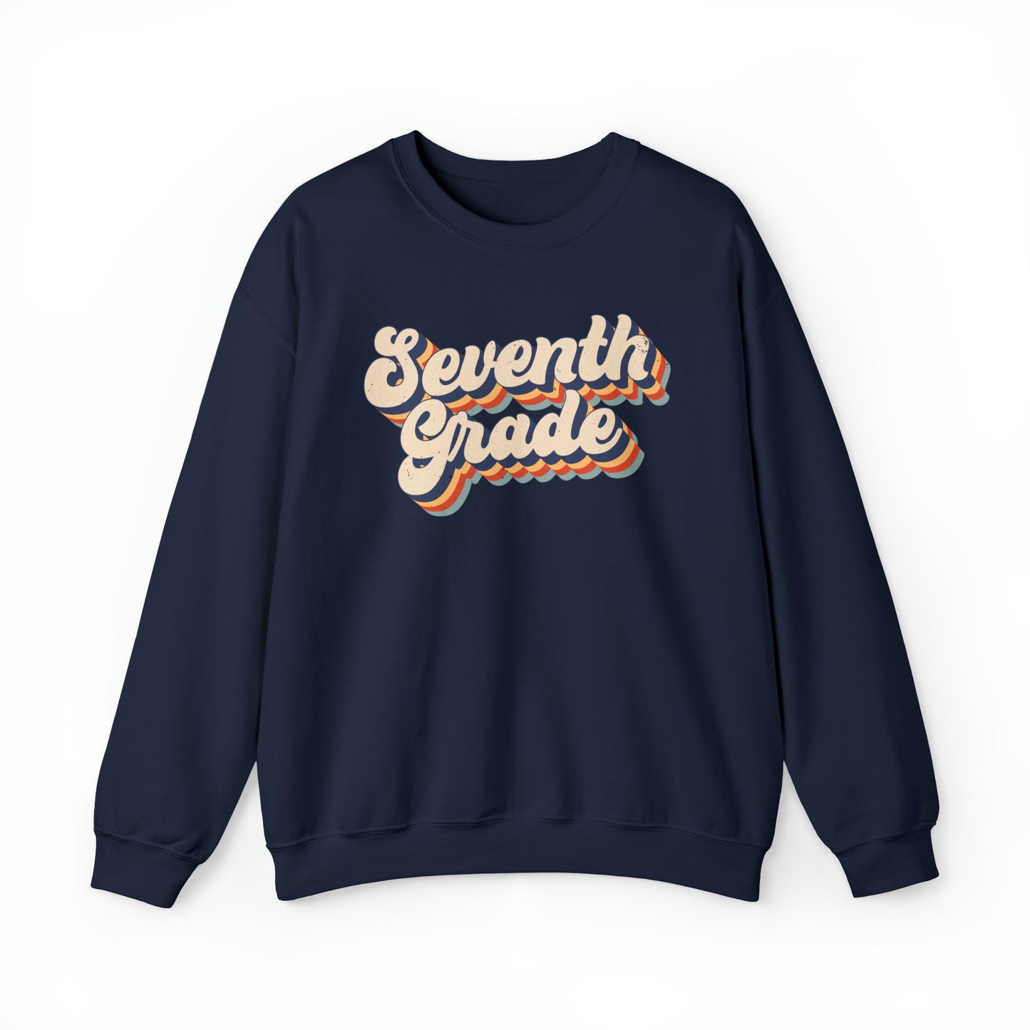 Retro Seventh Grade Unisex Heavy Blend™ Crewneck Sweatshirt