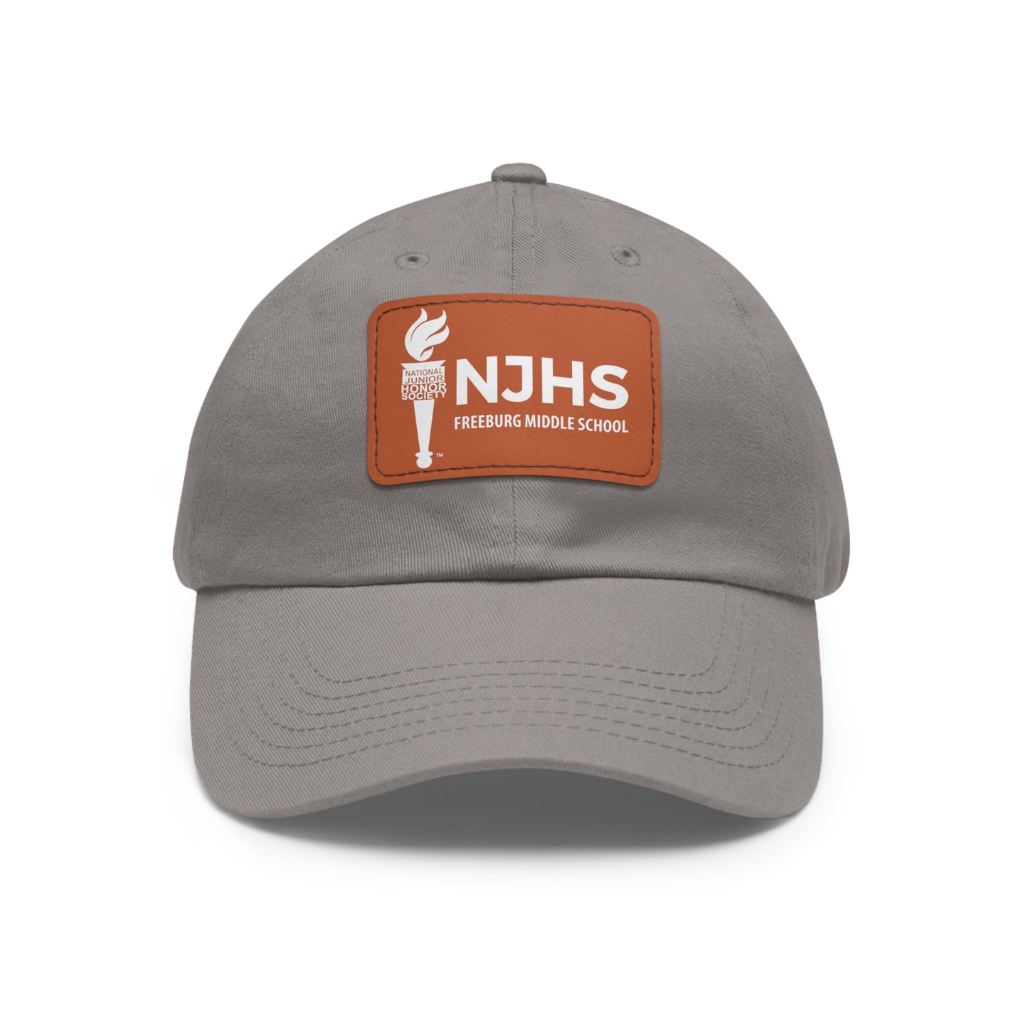 Freeburg Middle School White Torch Hat with Leather Patch