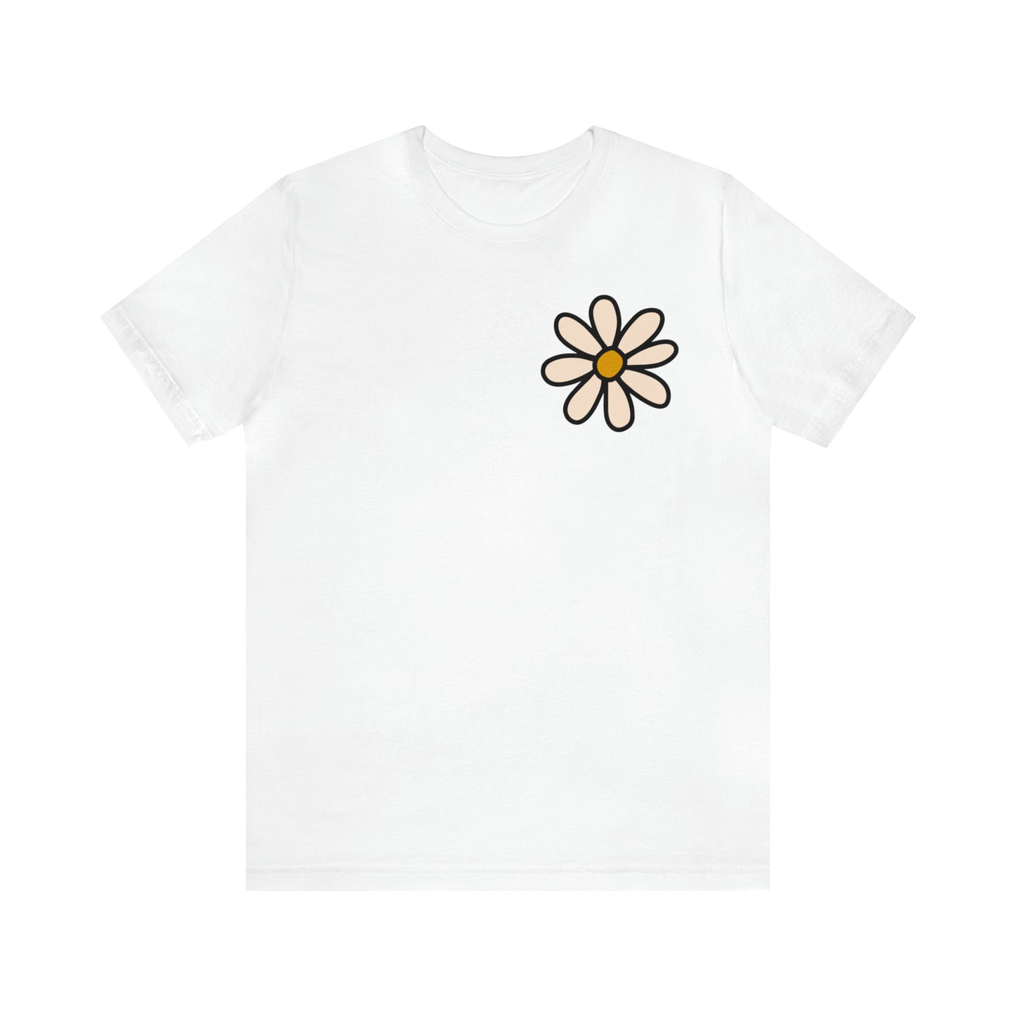 Distressed Daisy Love Like Jesus - Front and Back Design - T-Shirt