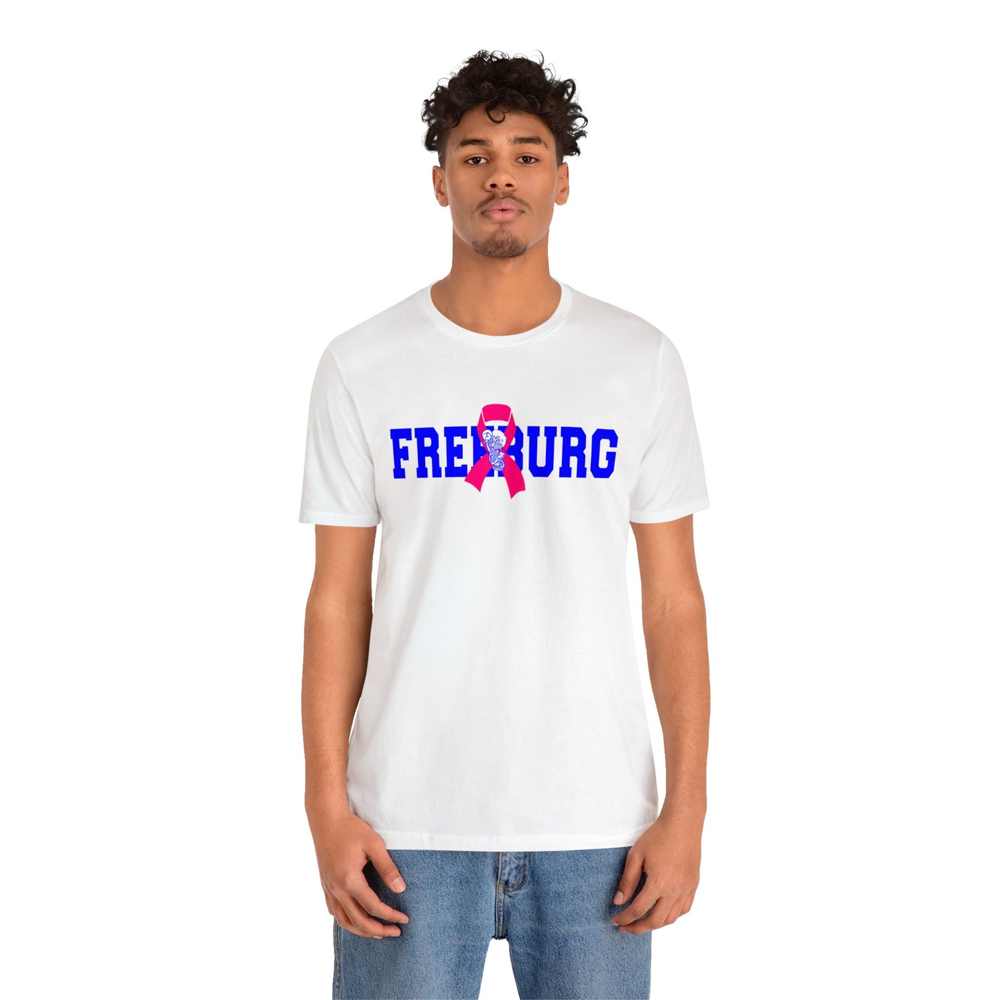 Freeburg Midgets Pink Ribbon Bella Jersey Short Sleeve Tee (Unisex)