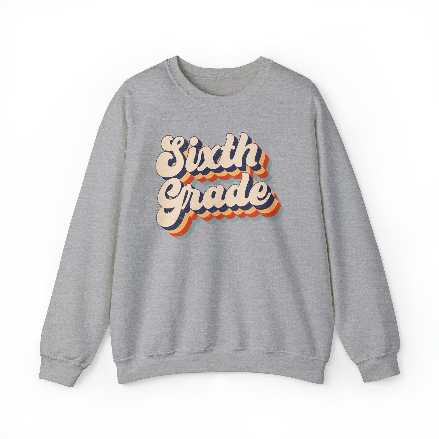 Retro Sixth Grade Unisex Heavy Blend™ Crewneck Sweatshirt