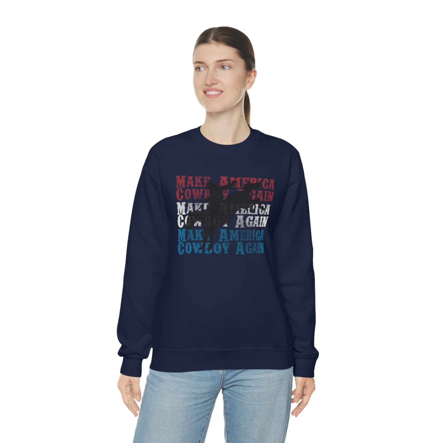 "Make America Cowboy Again" - Unisex Heavy Blend™ Crewneck Sweatshirt