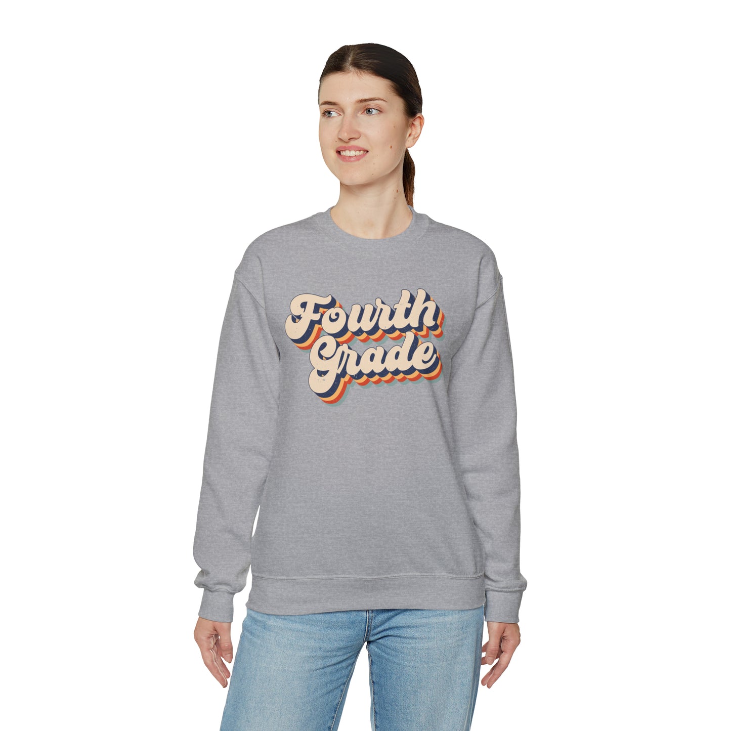 Retro Fourth Grade Unisex Heavy Blend™ Crewneck Sweatshirt