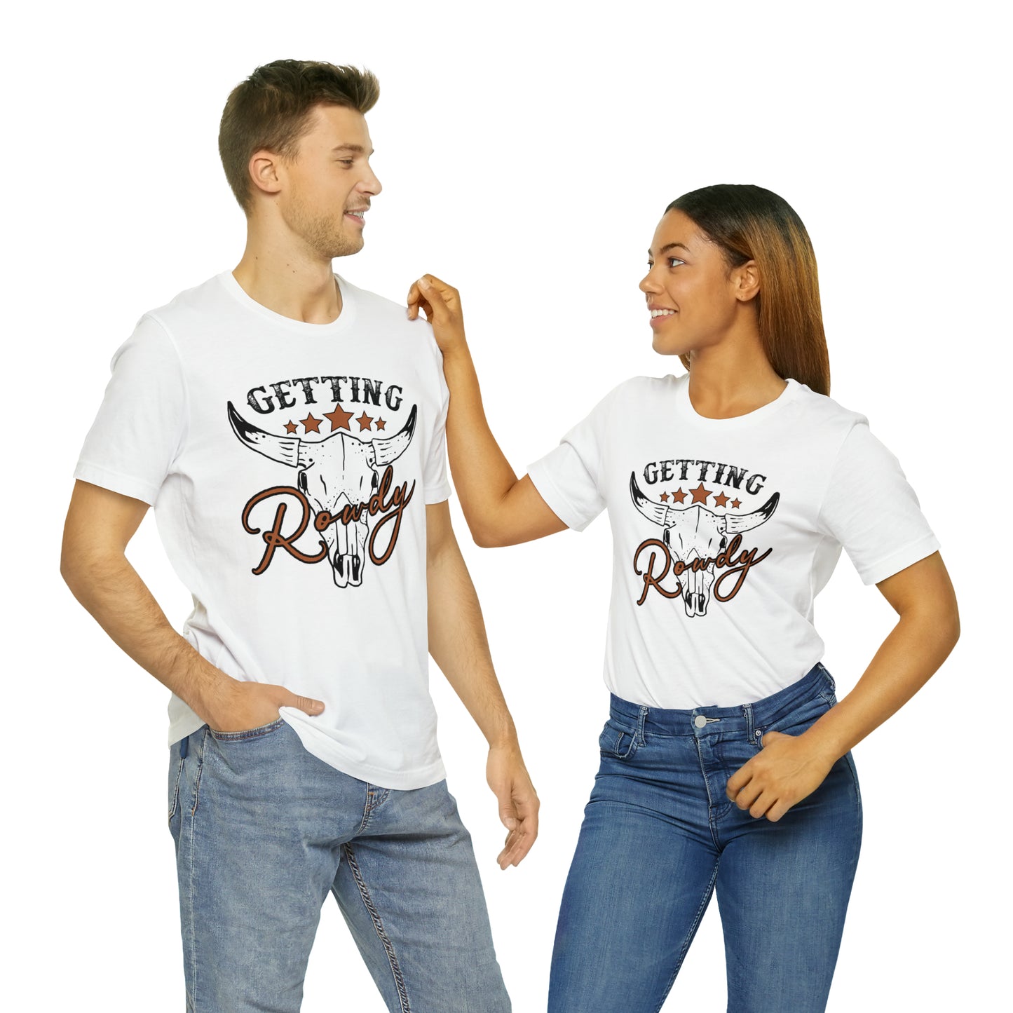 Vintage Getting Rowdy Party/ Bridesmaid/ Groomsman T-Shirt - Black Ink