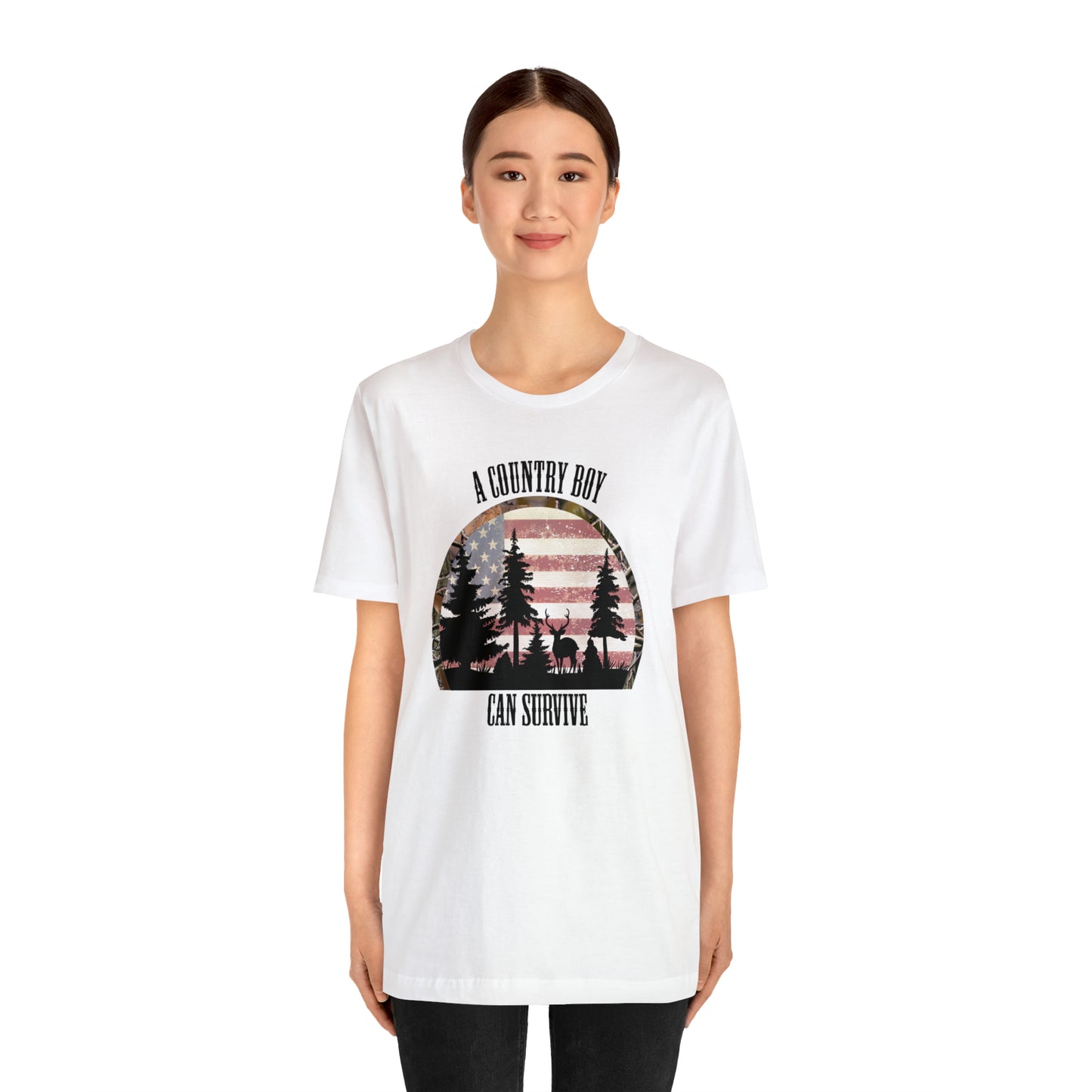 "A Country Boy Can Survive" Unisex Jersey Short Sleeve Tee