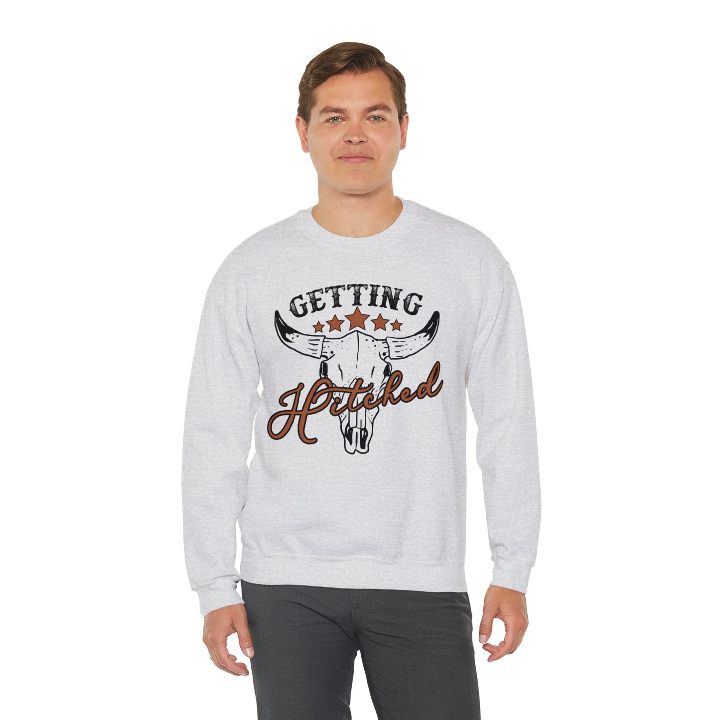 Vintage Getting Hitched Bride Unisex Heavy Blend™ Crewneck Sweatshirt