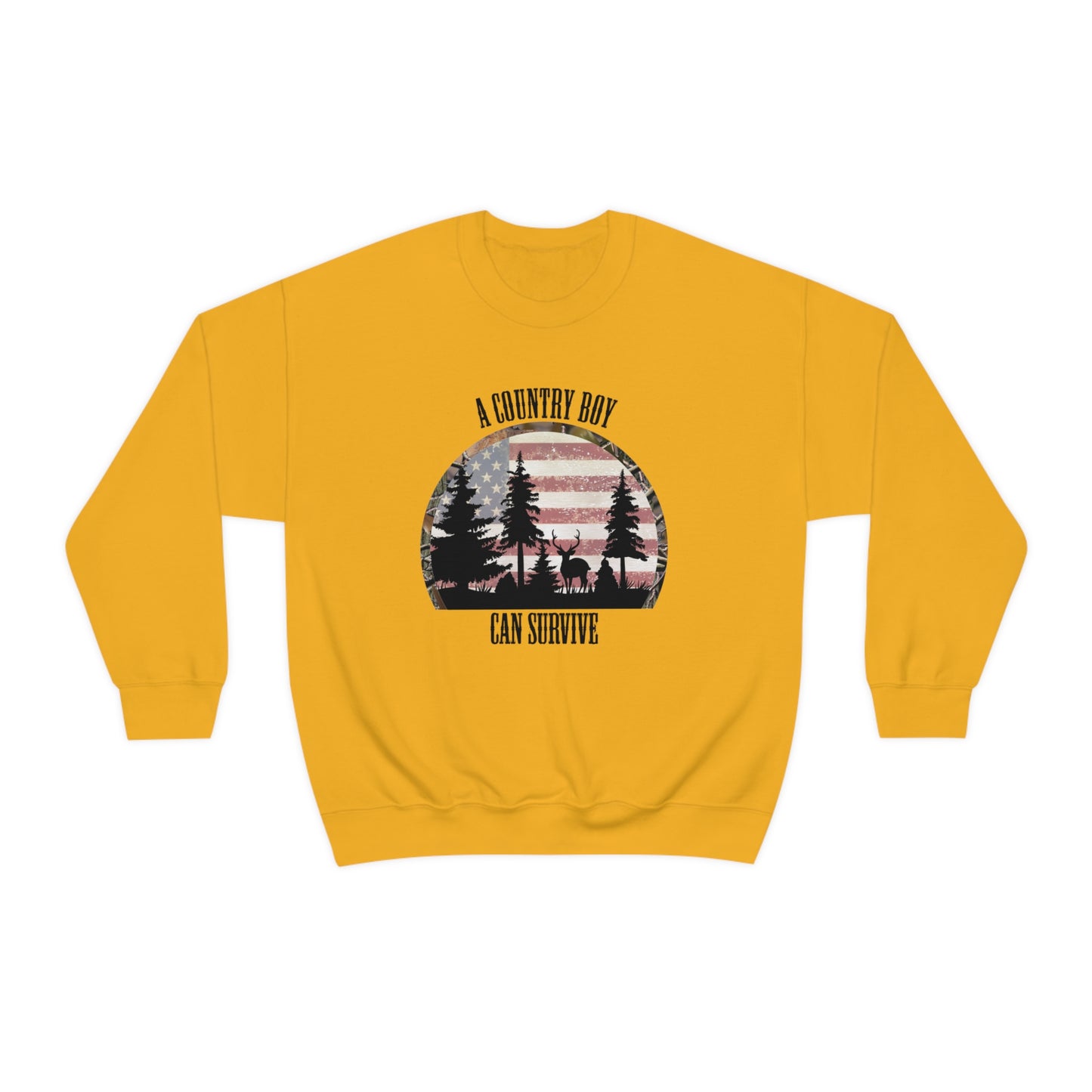 "A Country Boy Can Survive" - Unisex Heavy Blend™ Crewneck Sweatshirt