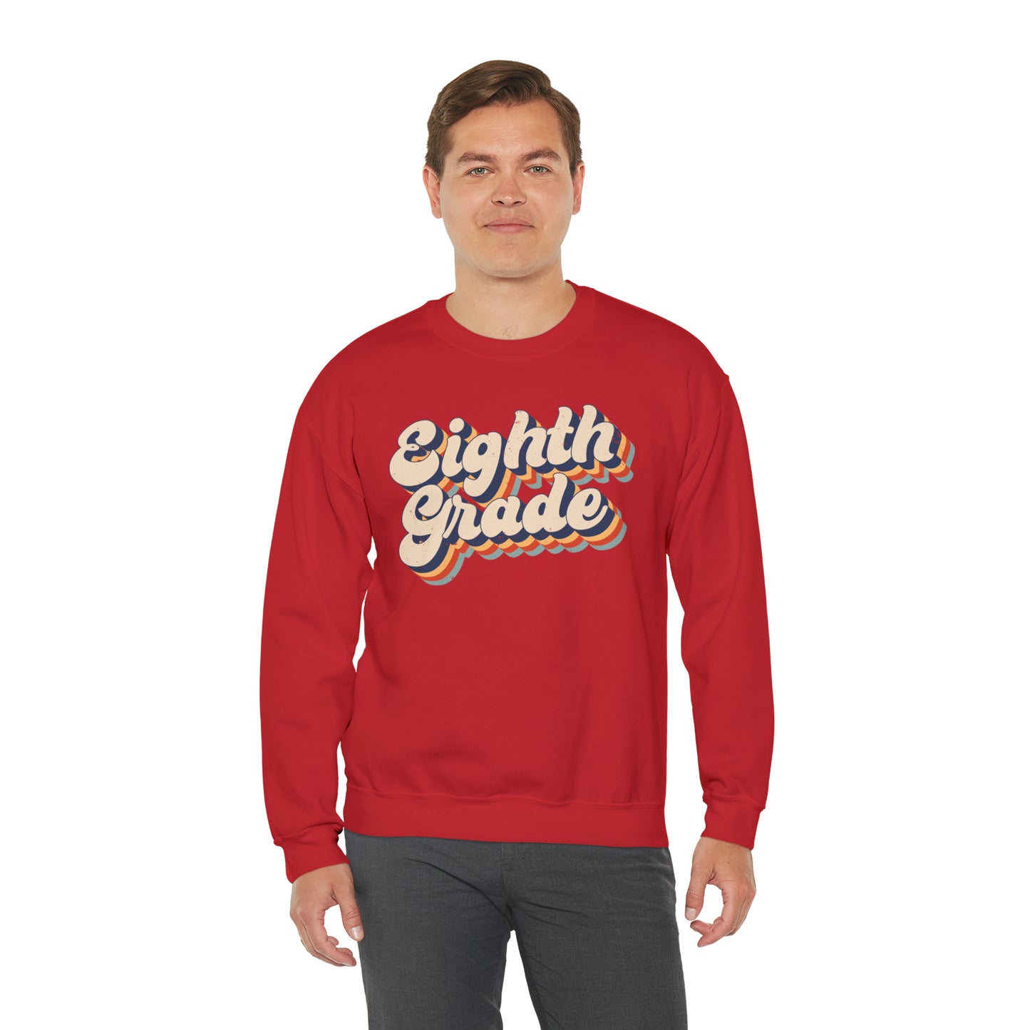 Retro Eighth Grade Unisex Heavy Blend™ Crewneck Sweatshirt