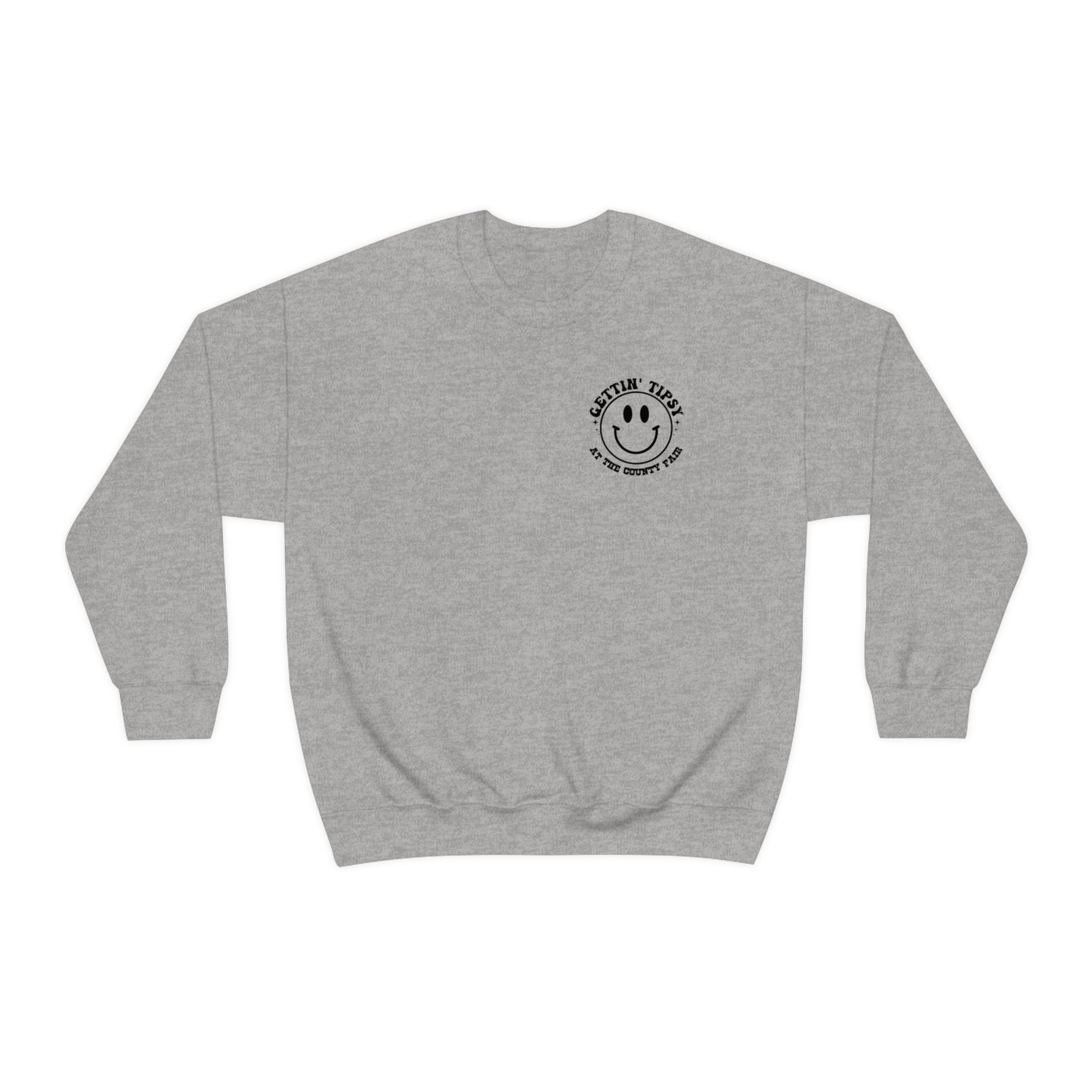 "Gettin' Tipsy at the County Fair" (Front & Back Design) - Unisex Heavy Blend™ Crewneck Sweatshirt
