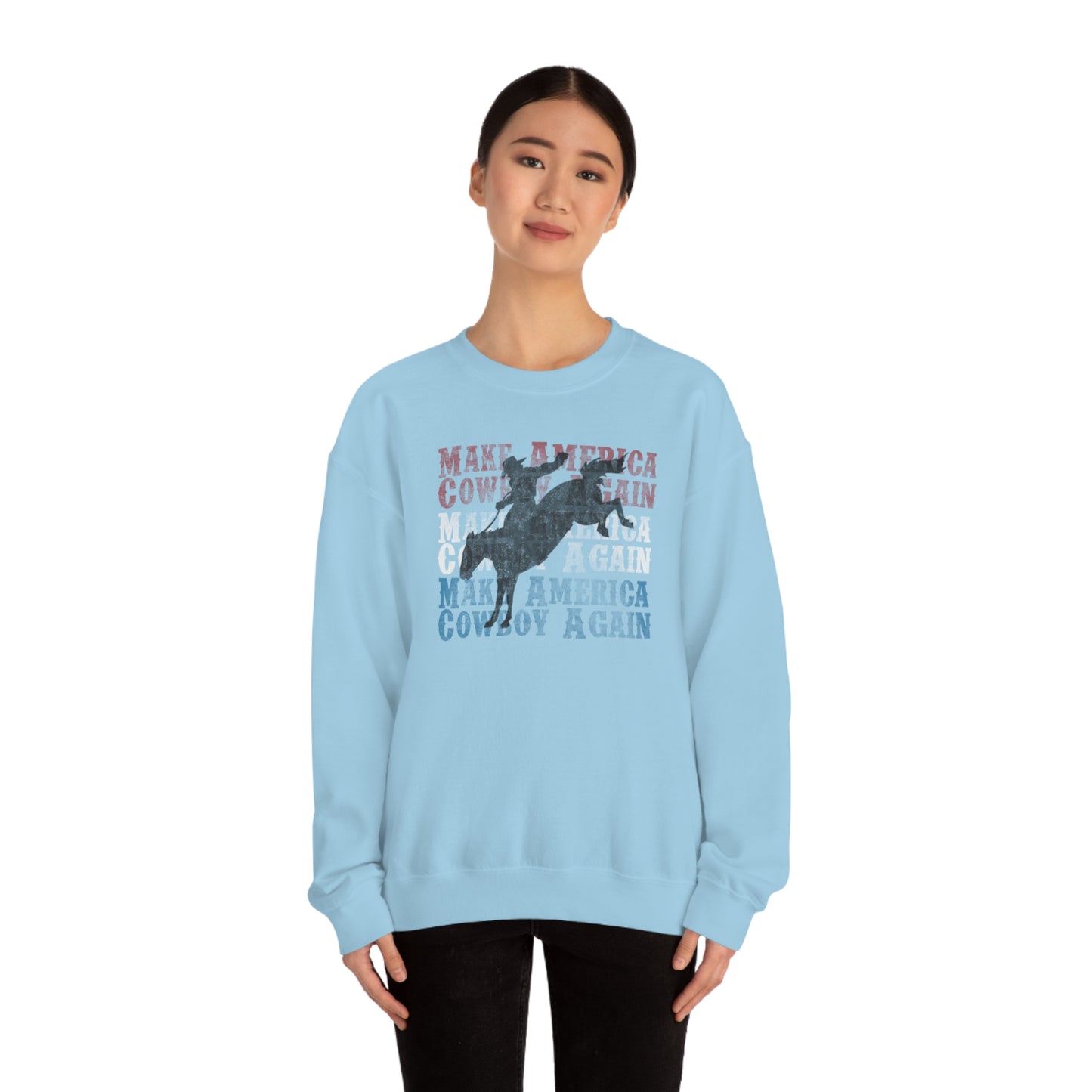 "Make America Cowboy Again" - Unisex Heavy Blend™ Crewneck Sweatshirt