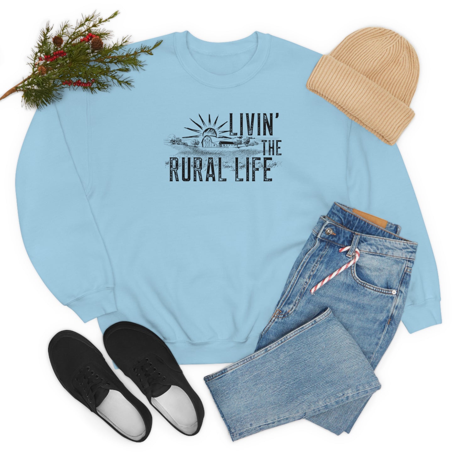 "Livin' the Rural Life" - Unisex Heavy Blend™ Crewneck Sweatshirt