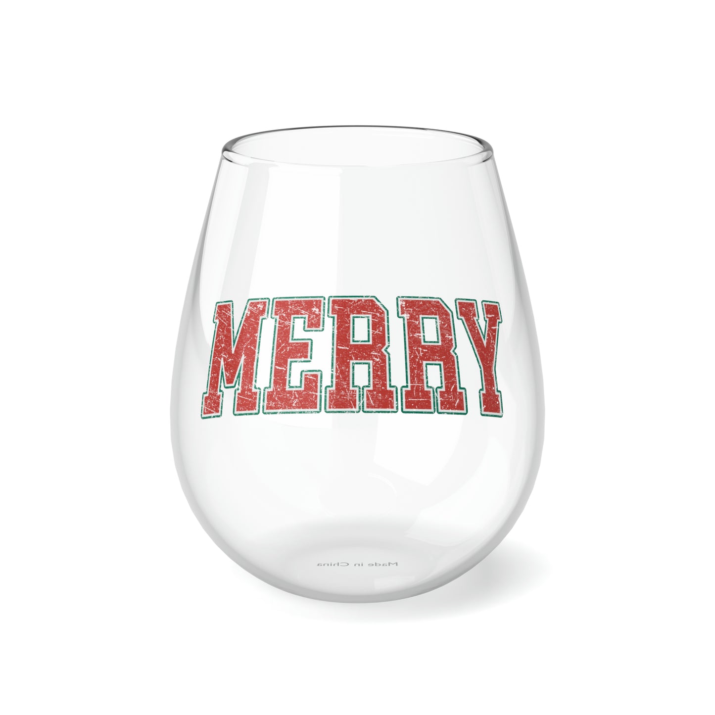 Merry Stemless Wine Glass 11.75oz