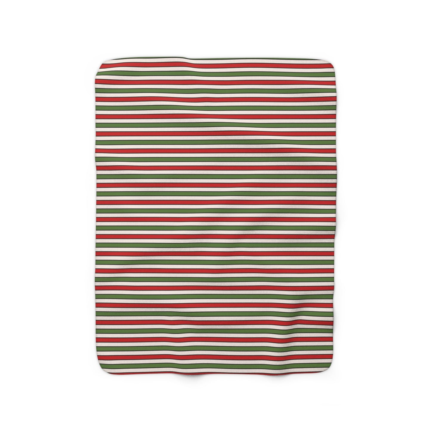 Christmas Stripe Sherpa Fleece Blanket