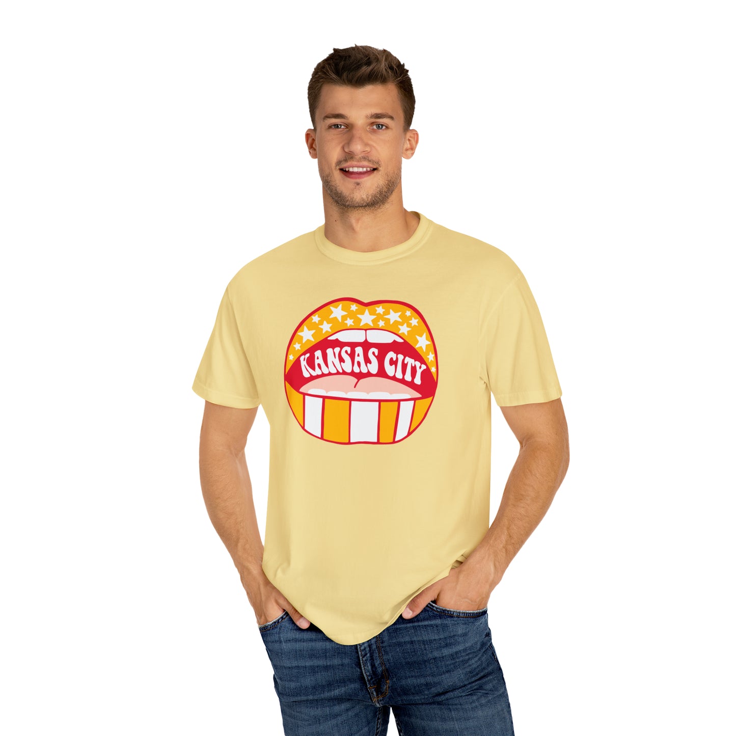 PREMIUM Swift Kelce Football Lips Comfort Colors Unisex Garment-Dyed T-shirt