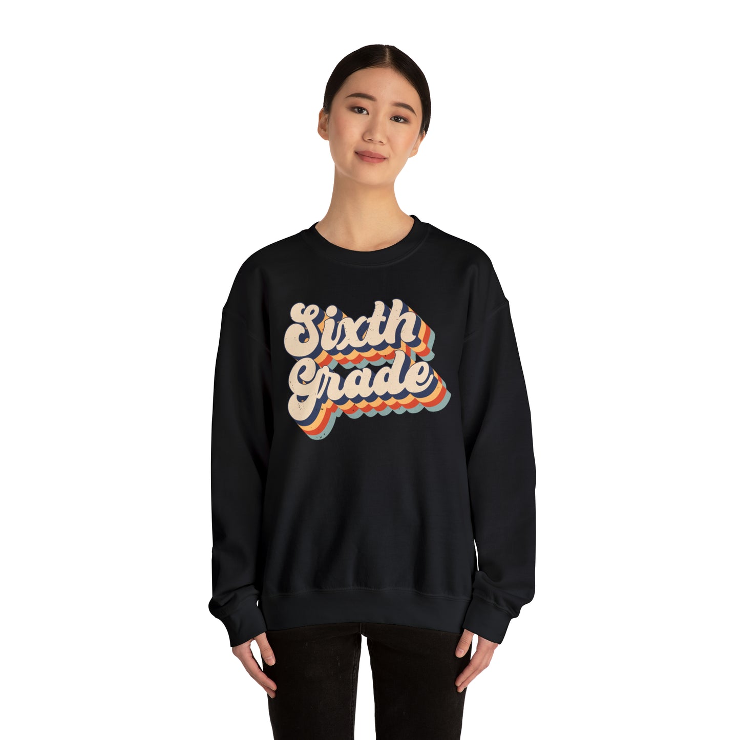 Retro Sixth Grade Unisex Heavy Blend™ Crewneck Sweatshirt