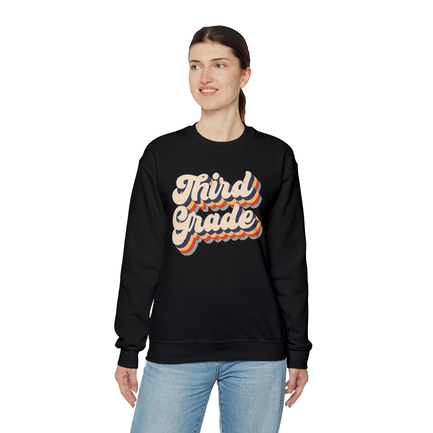Retro Third Grade Unisex Heavy Blend™ Crewneck Sweatshirt