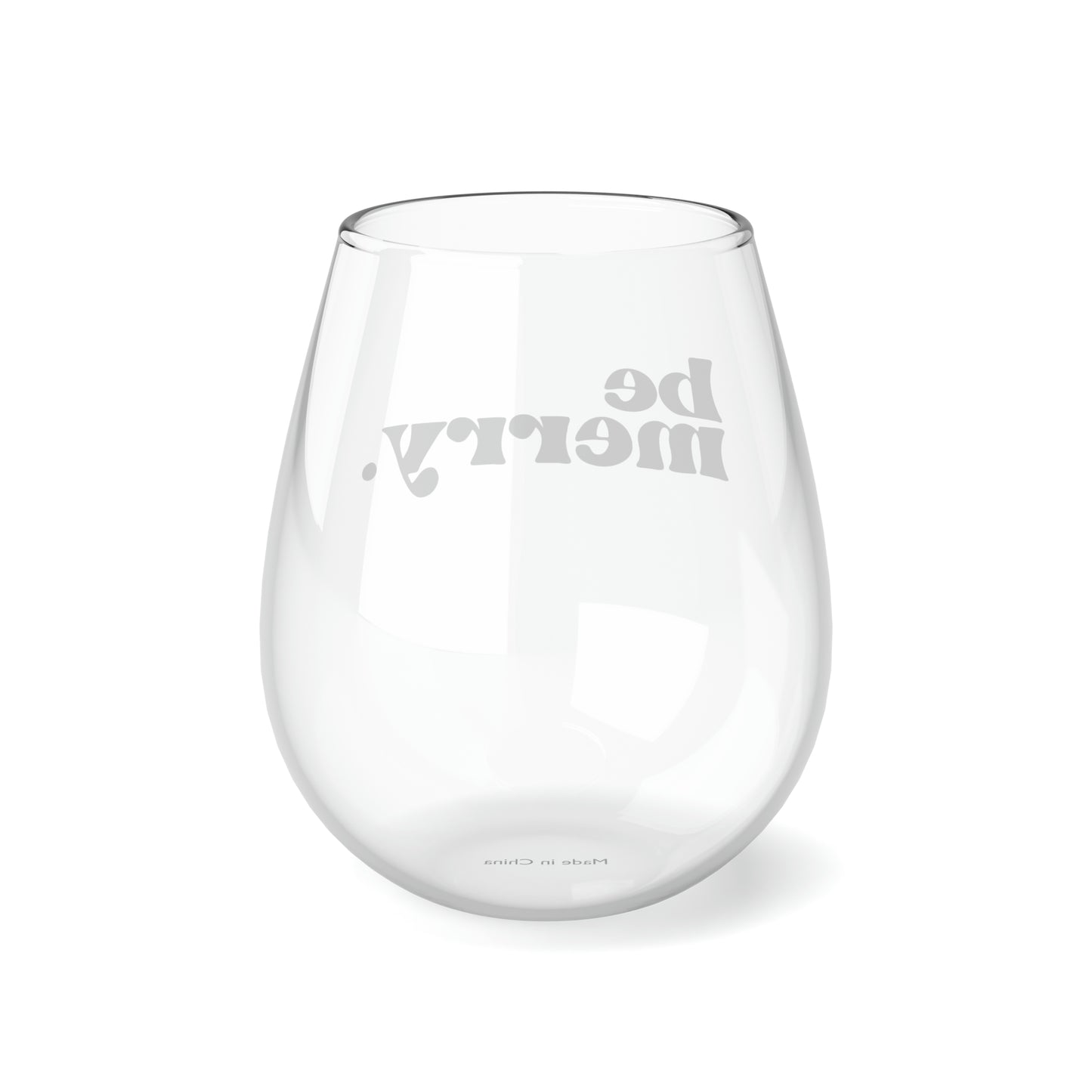 be merry Stemless Wine/ Glass, 11.75oz