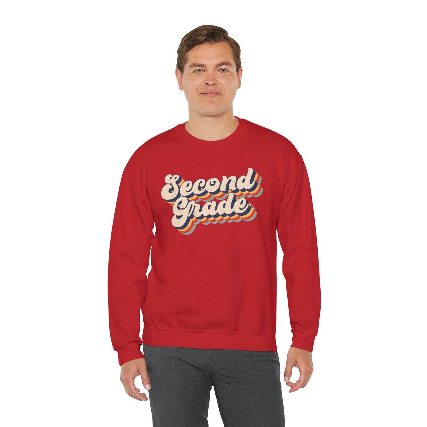 Retro Second Grade Unisex Heavy Blend™ Crewneck Sweatshirt