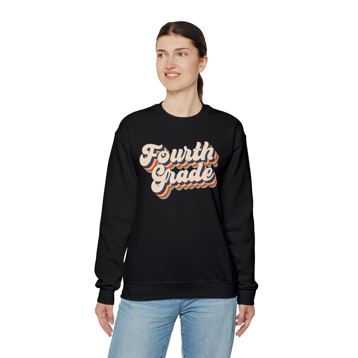 Retro Fourth Grade Unisex Heavy Blend™ Crewneck Sweatshirt