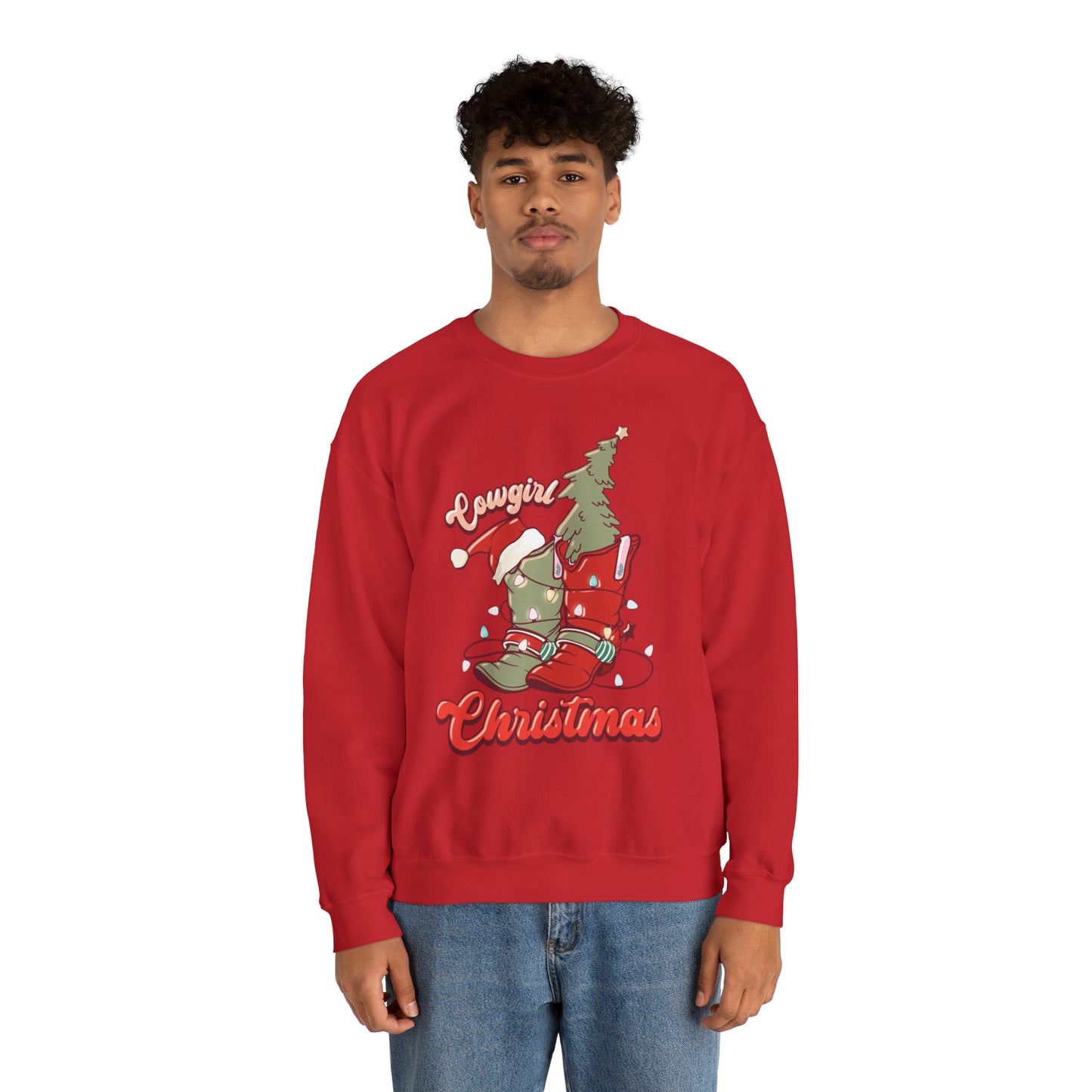 Cowgirl Christmas Unisex Heavy Blend™ Crewneck Sweatshirt