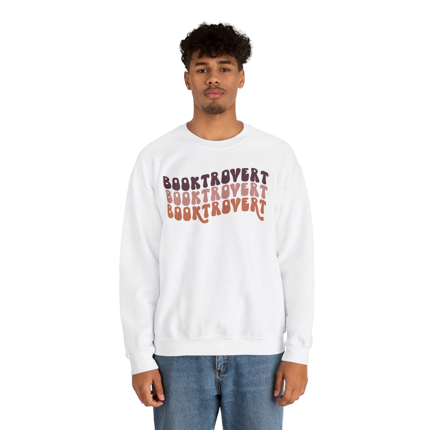 Warm Booktrovert Unisex Heavy Blend Crewneck Sweatshirt