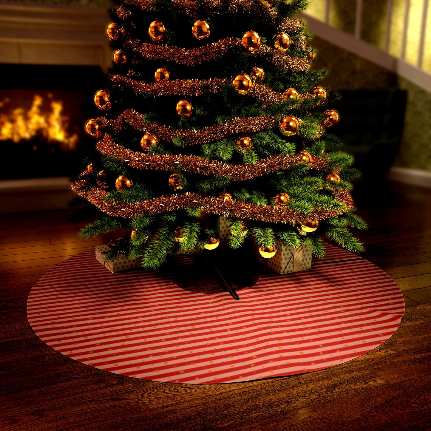 Merry Stripes Round Tree Skirt
