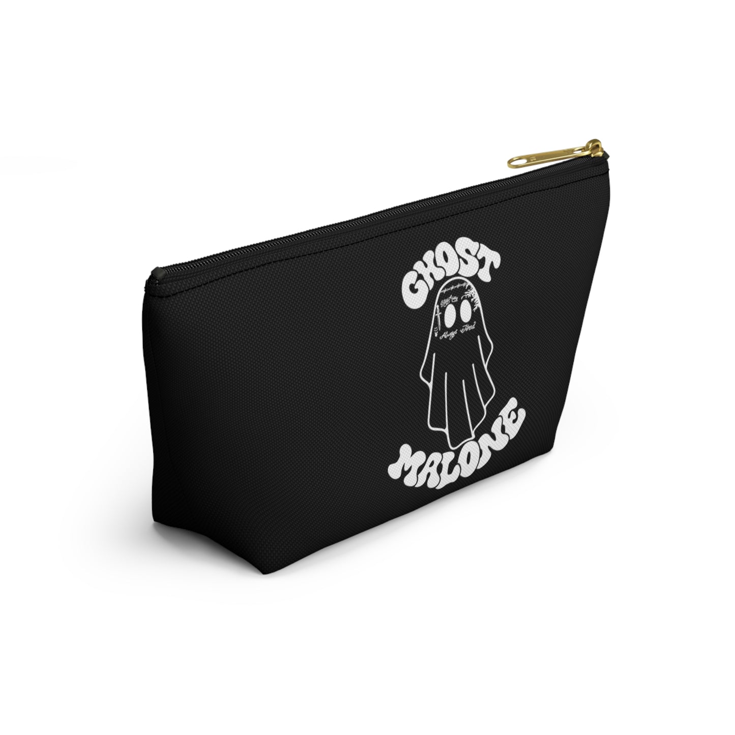 Halloween Ghost Malone Design Accessory Pouch w T-bottom - Black