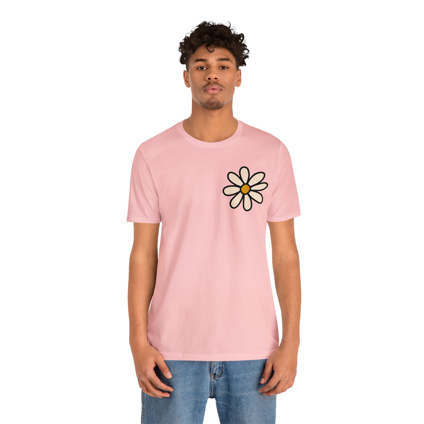Distressed Daisy Love Like Jesus - Front and Back Design - T-Shirt