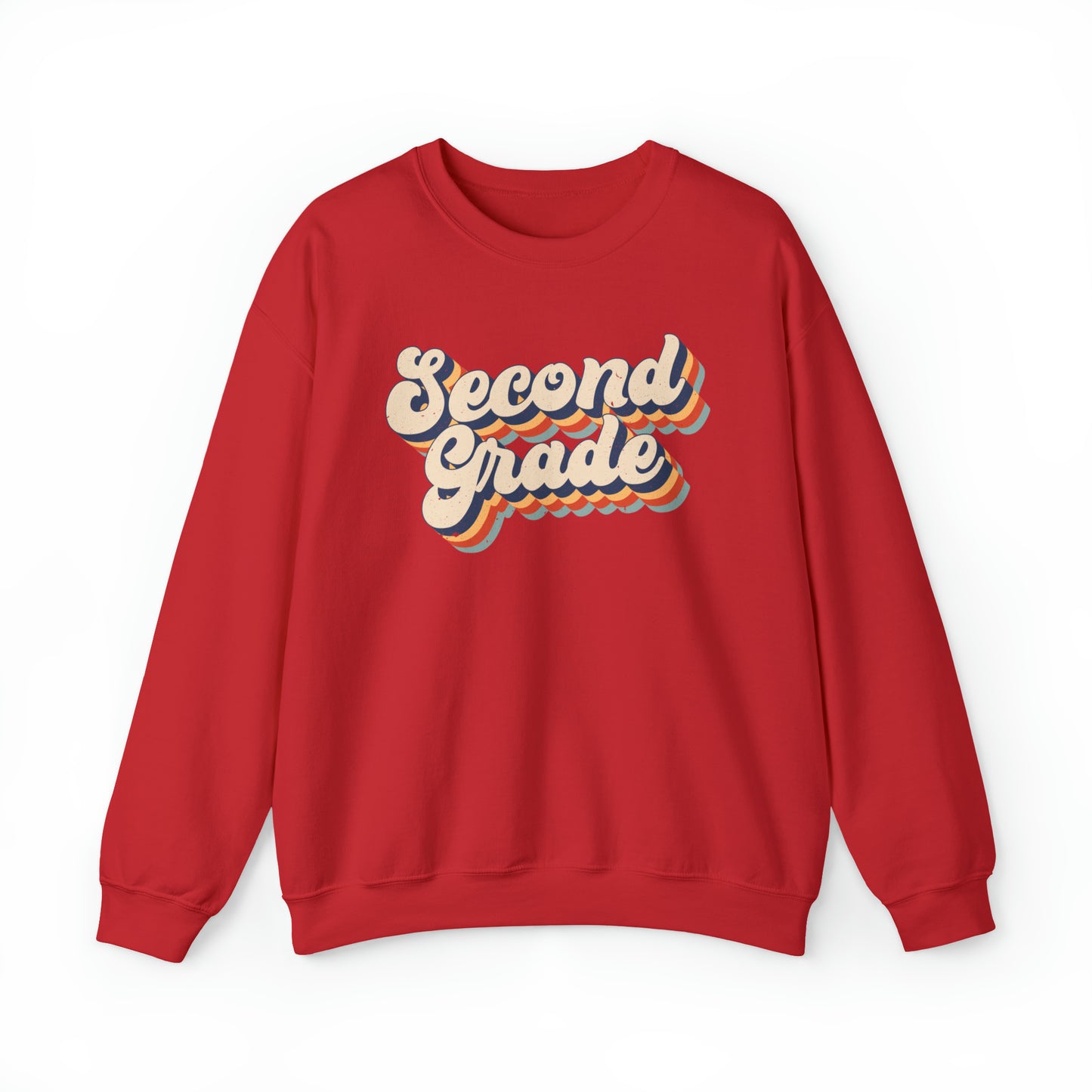 Retro Second Grade Unisex Heavy Blend™ Crewneck Sweatshirt