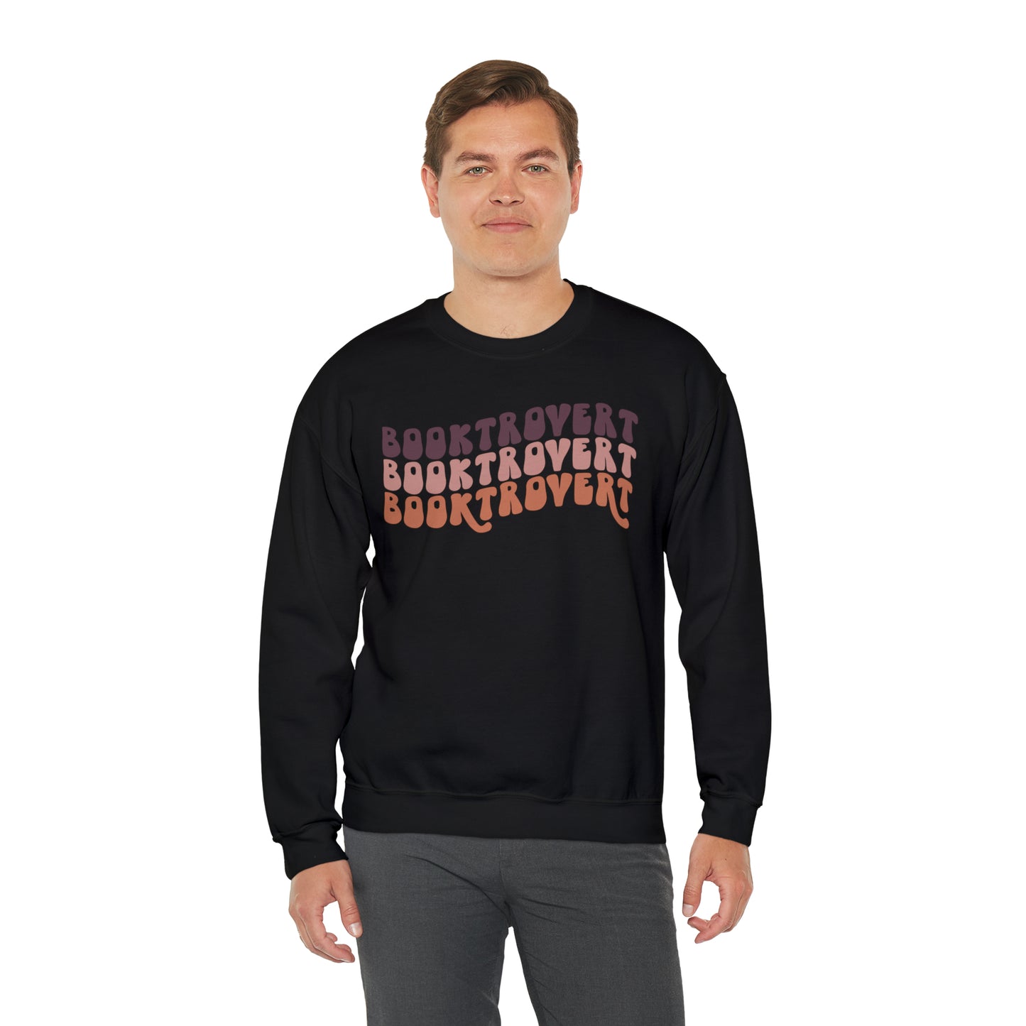 Warm Booktrovert Unisex Heavy Blend Crewneck Sweatshirt
