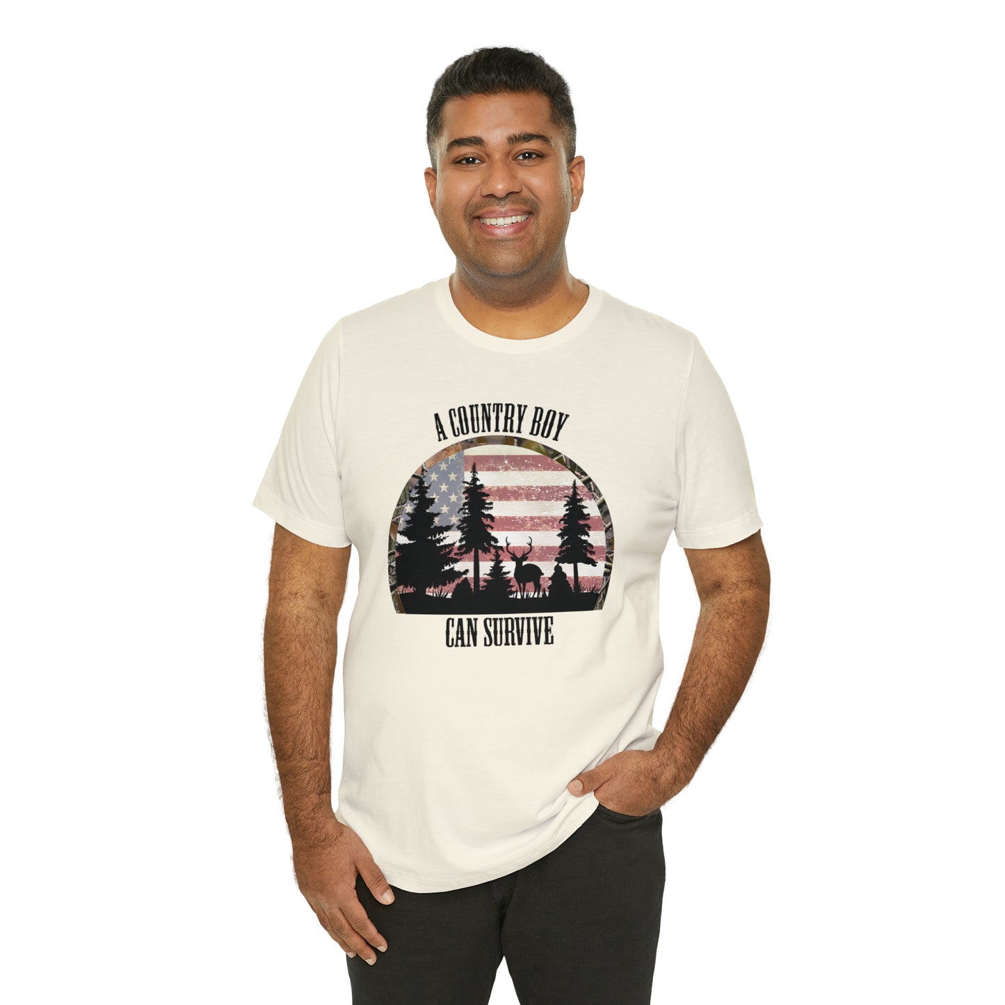 "A Country Boy Can Survive" Unisex Jersey Short Sleeve Tee