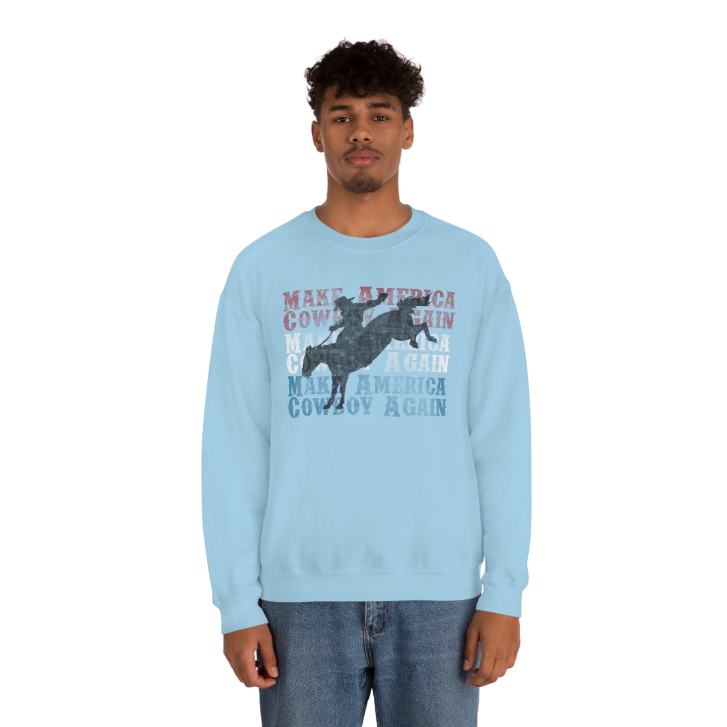 "Make America Cowboy Again" - Unisex Heavy Blend™ Crewneck Sweatshirt