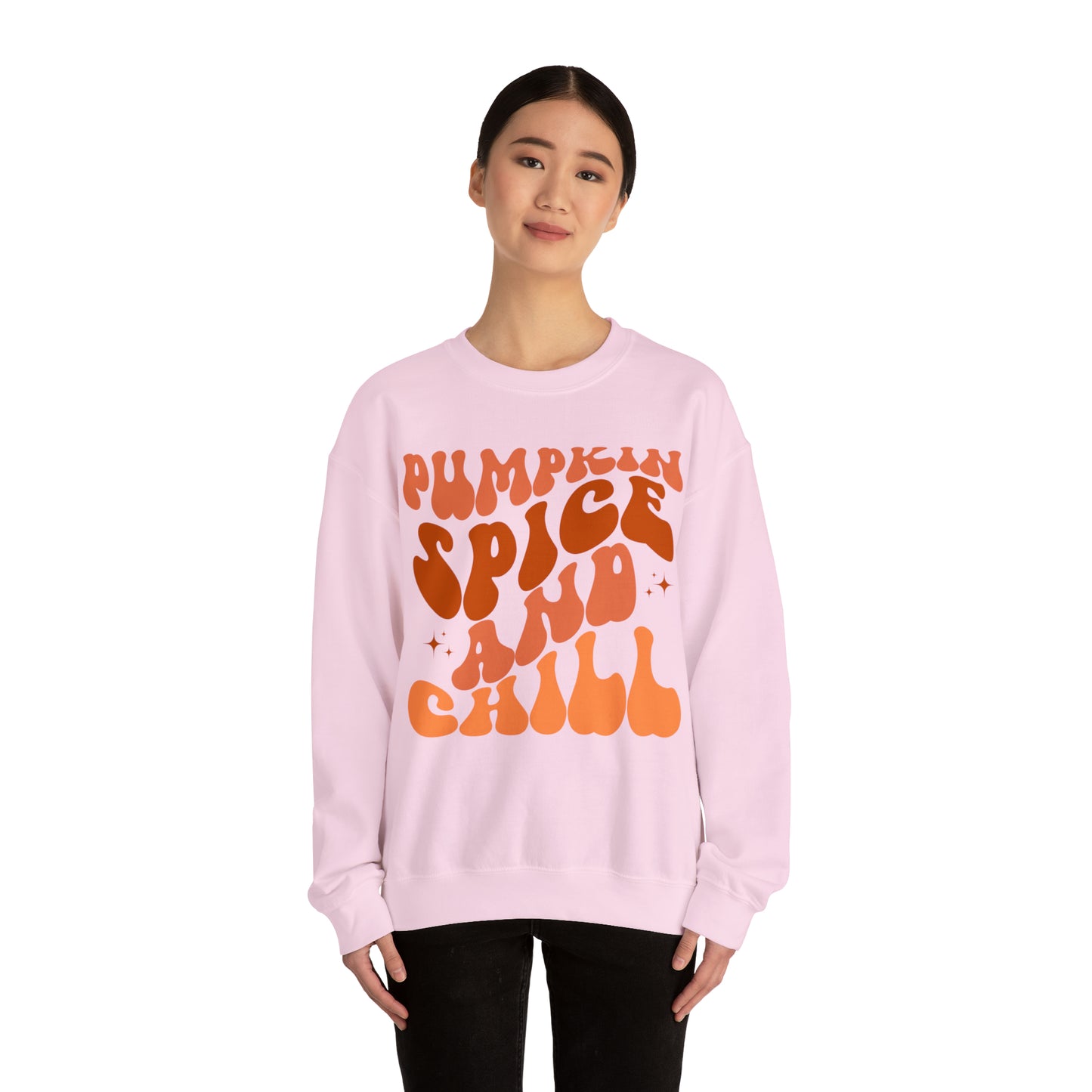 Pumpkin Spice and Chill Heavy Blend™ Crewneck Sweatshirt