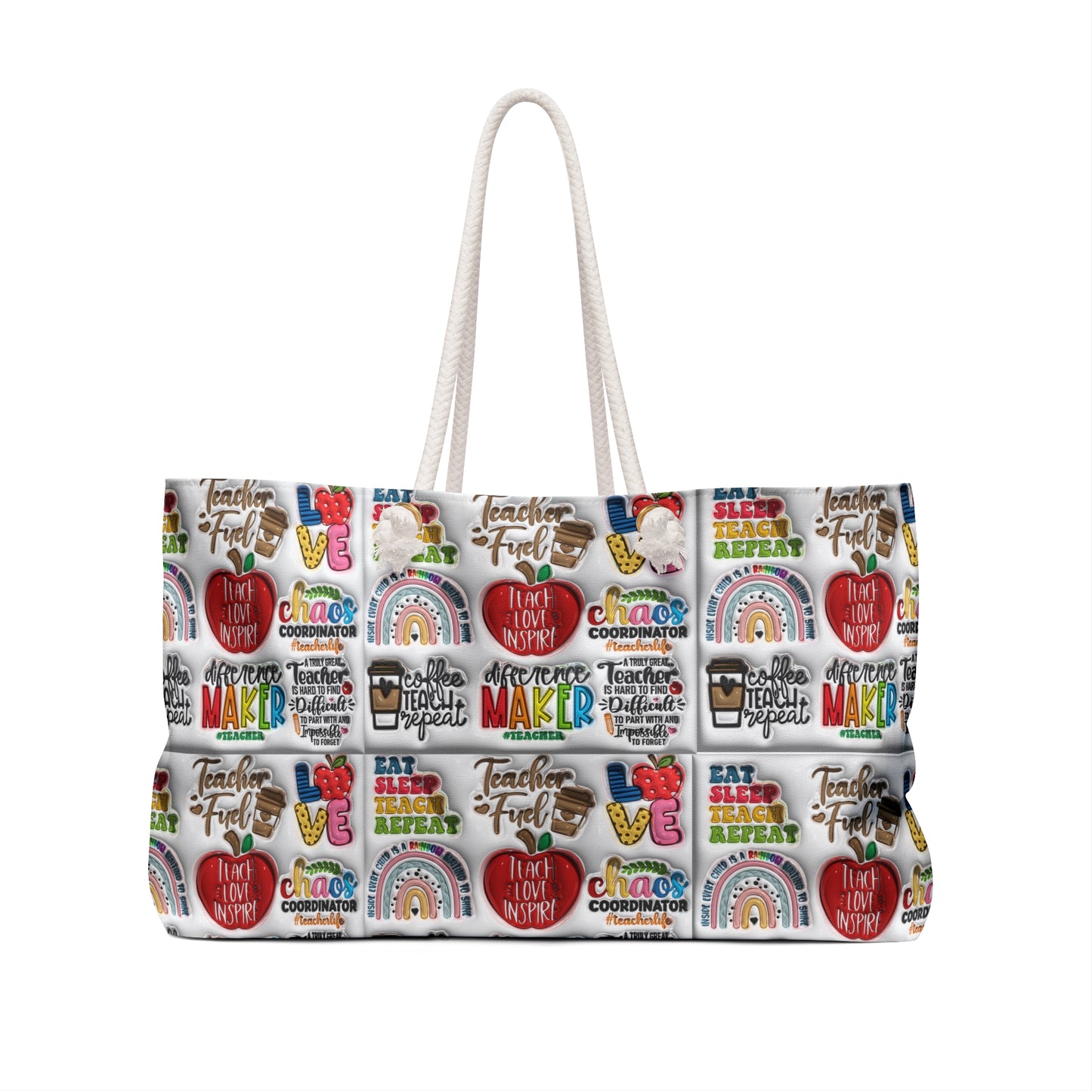 A+ Teacher Quotes Collage Weekender Bag