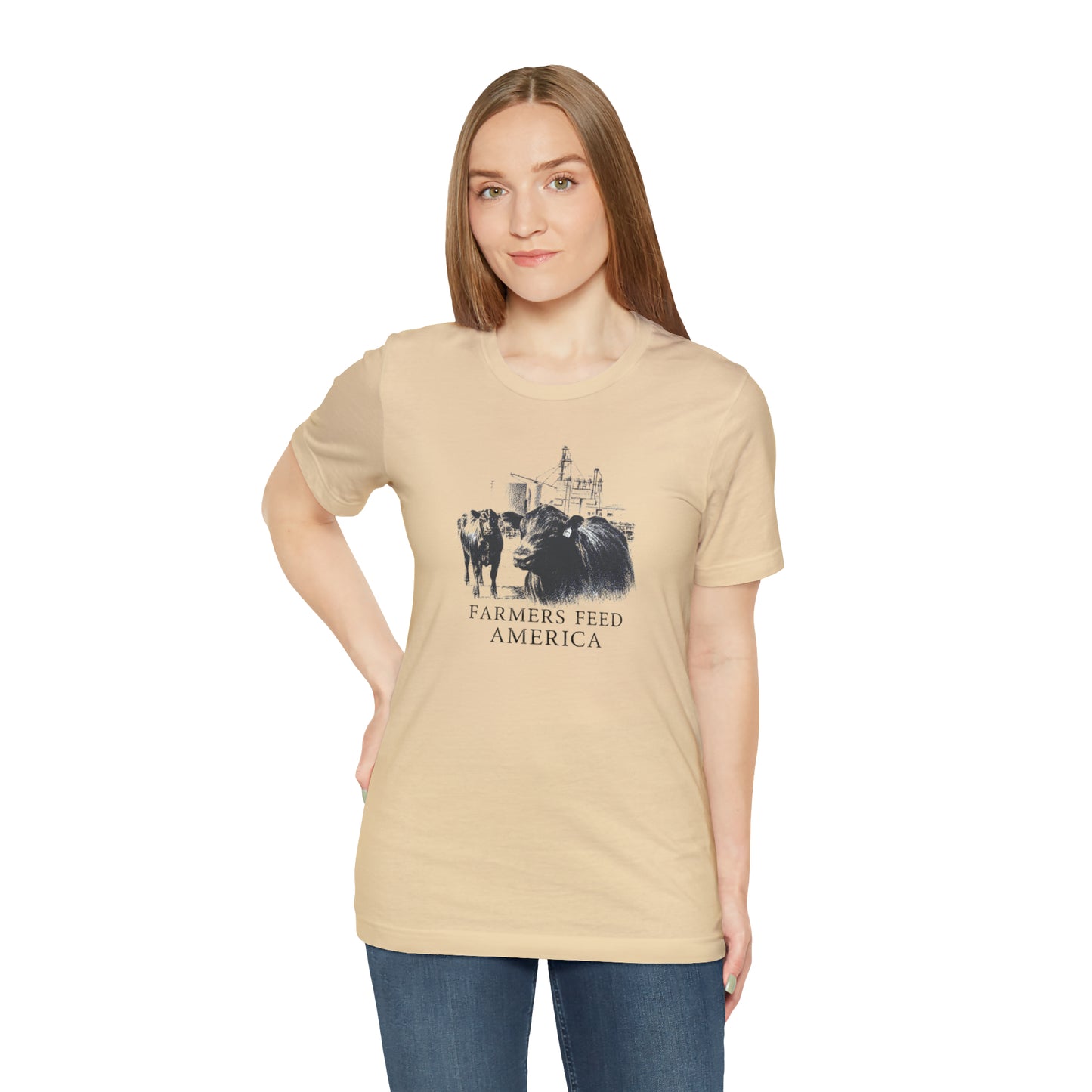 "Farmers Feed America" Unisex Jersey Short Sleeve Tee