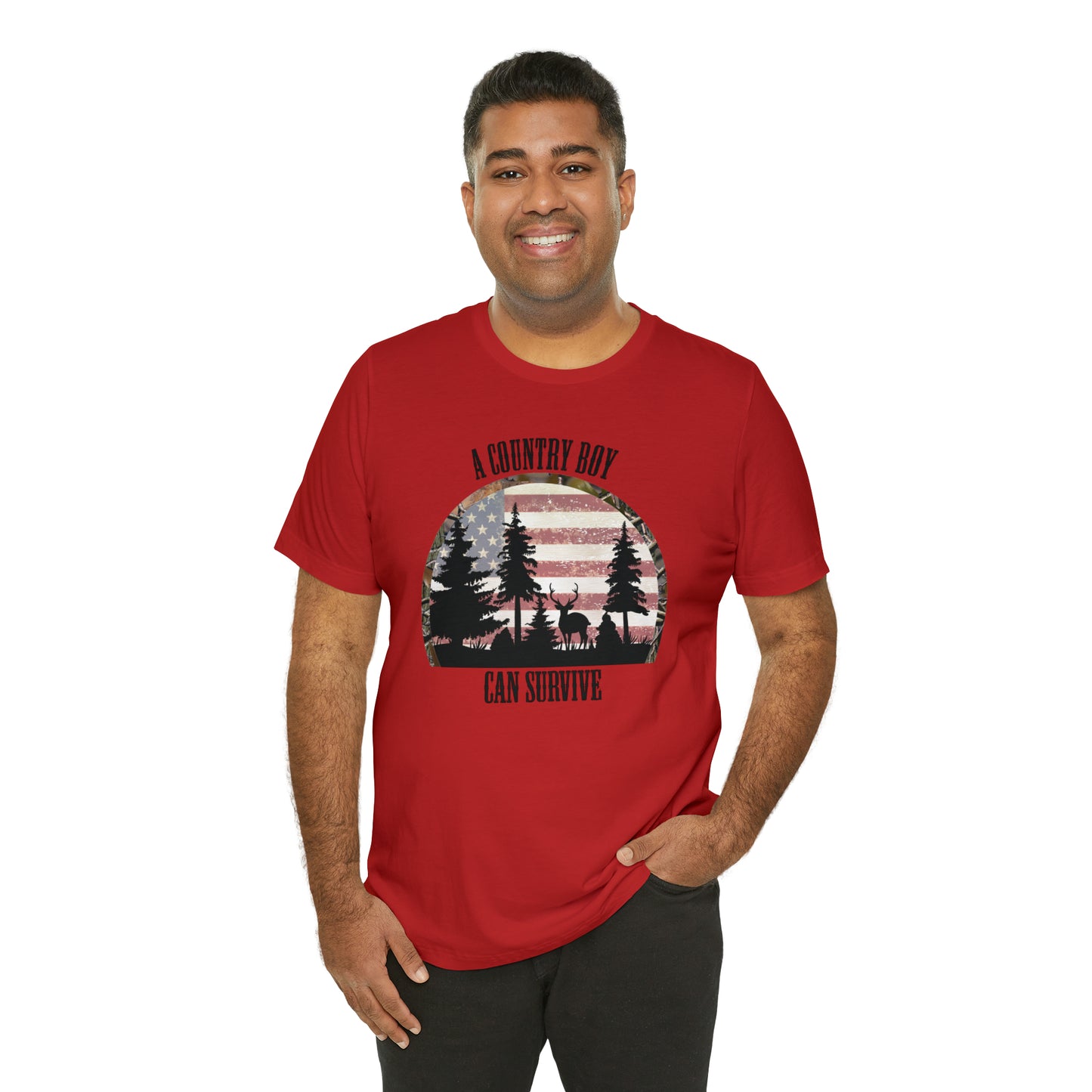 "A Country Boy Can Survive" Unisex Jersey Short Sleeve Tee