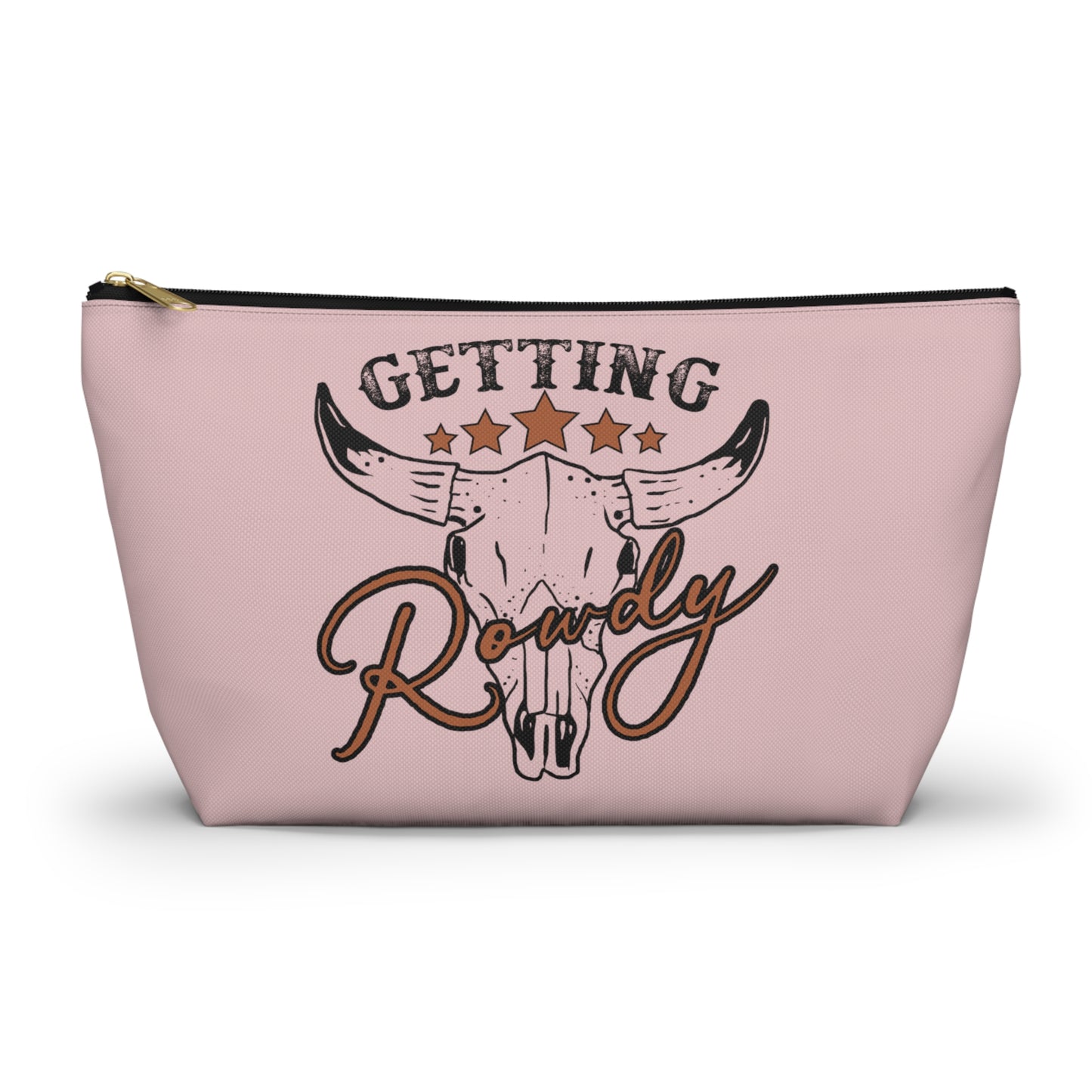 Rustic Getting Rowdy Bridesmaid/ Party Crew Print Design Accessory Pouch w T-bottom