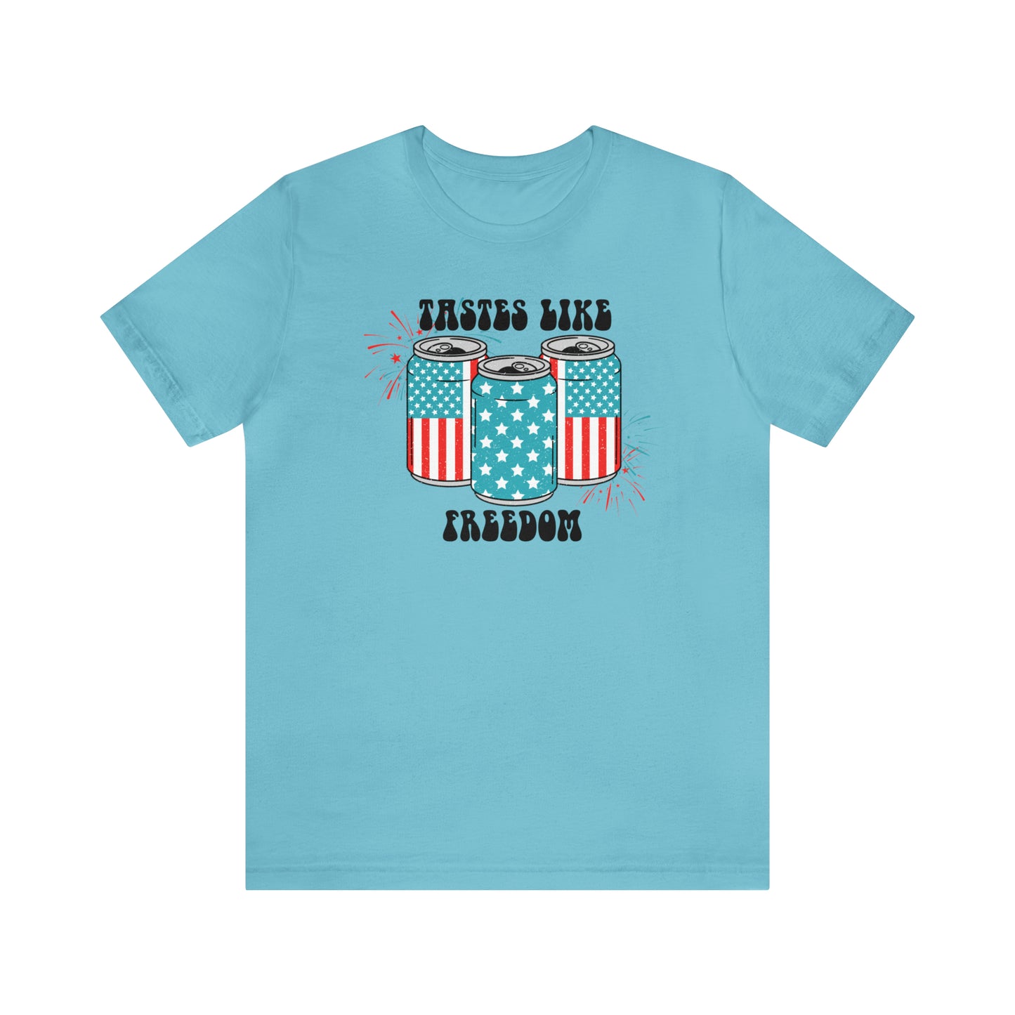 American USA Tastes Like Freedom Beverage Can Unisex Jersey Short Sleeve Tee