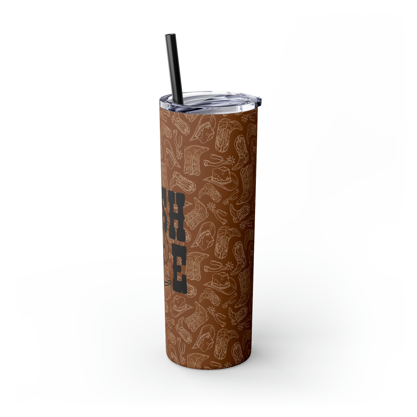 Kick Up the Boots Nashville Themed Skinny Tumbler with Straw, 20oz