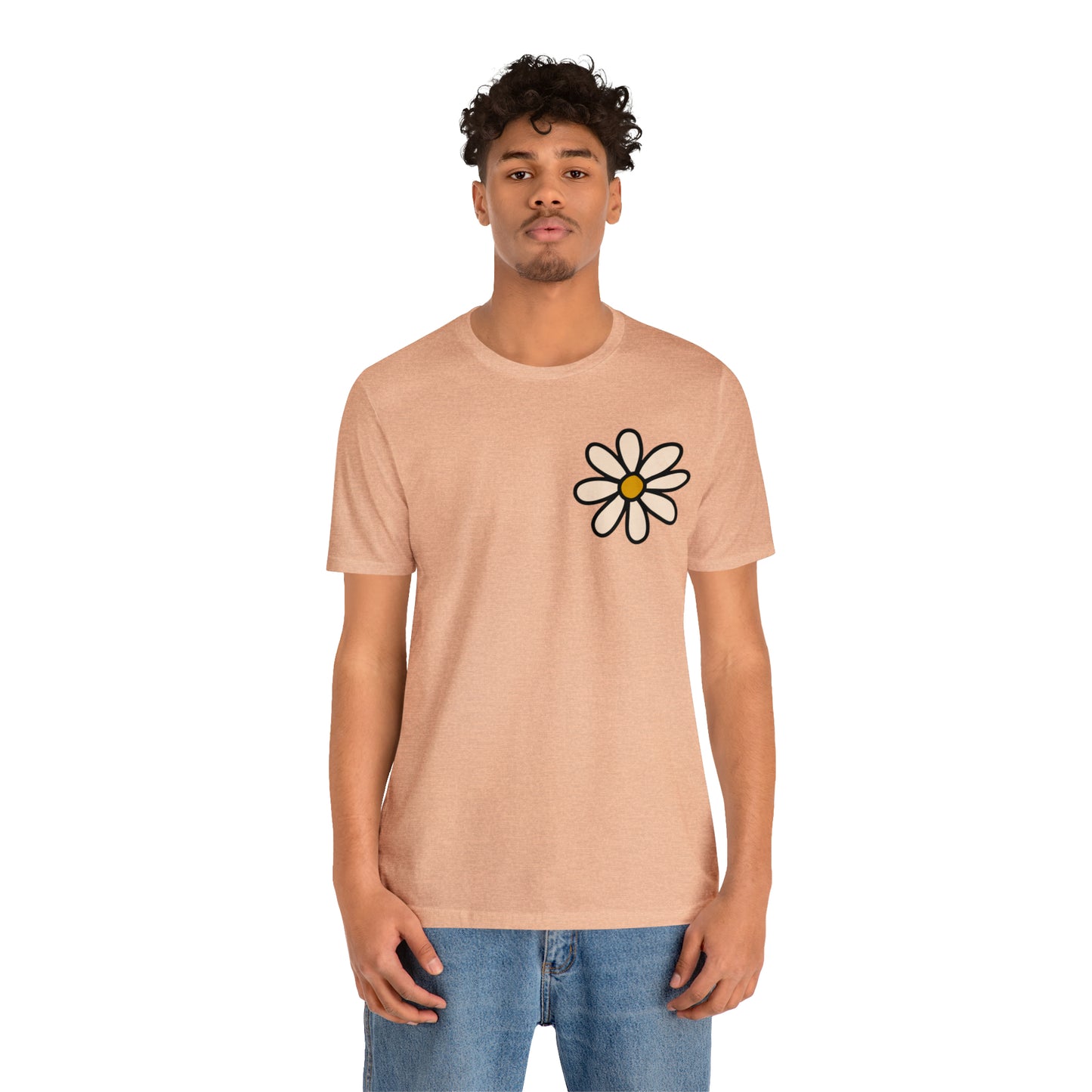 Distressed Daisy Love Like Jesus - Front and Back Design - T-Shirt