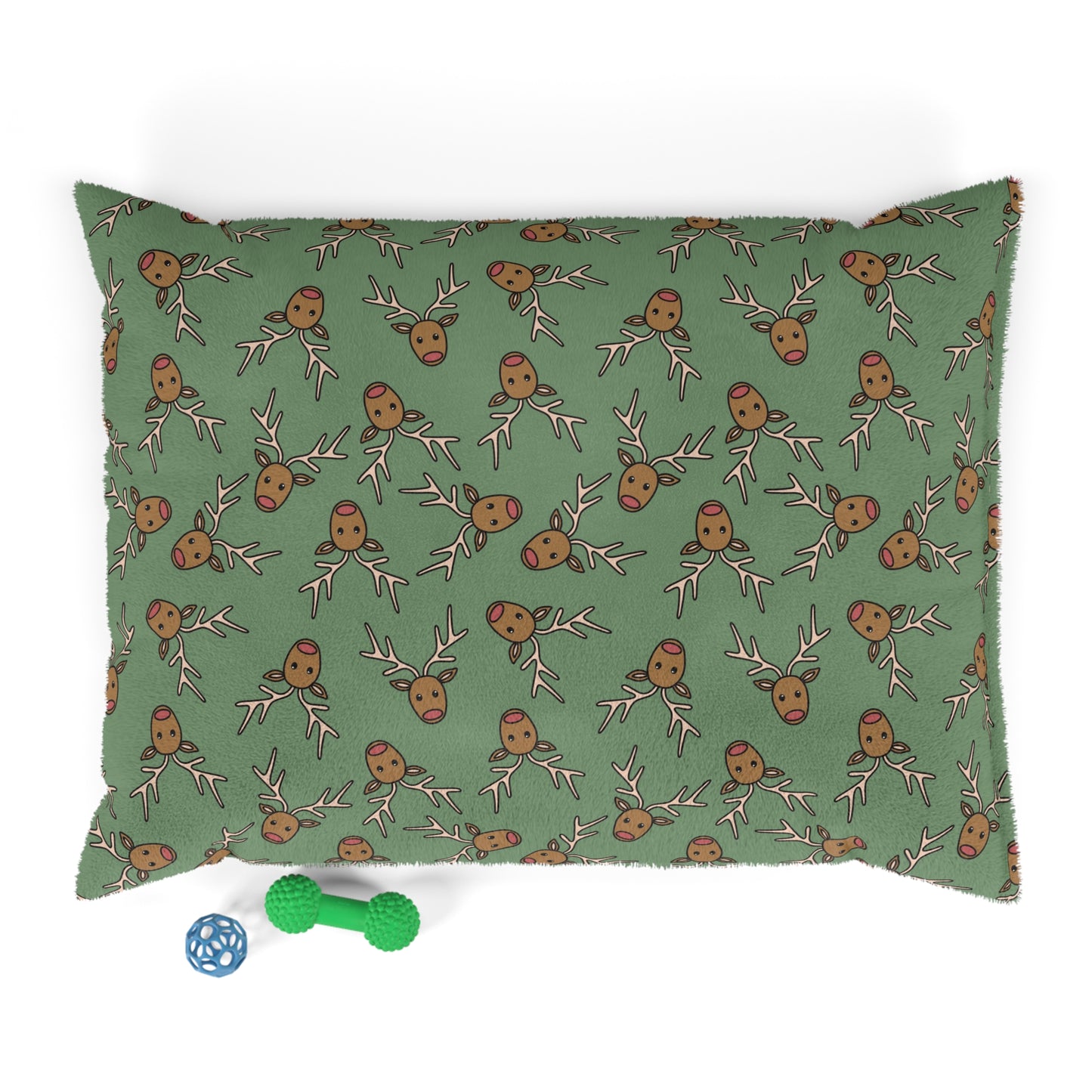 Boho Green Reindeer Pet Bed