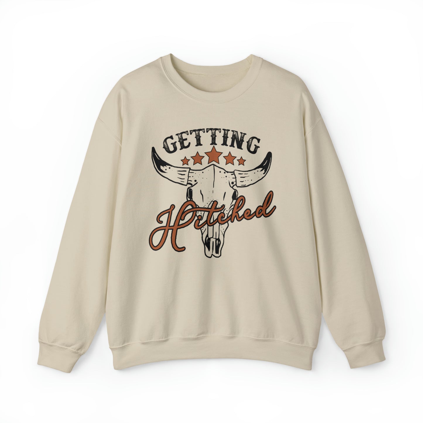Vintage Getting Hitched Bride Unisex Heavy Blend™ Crewneck Sweatshirt