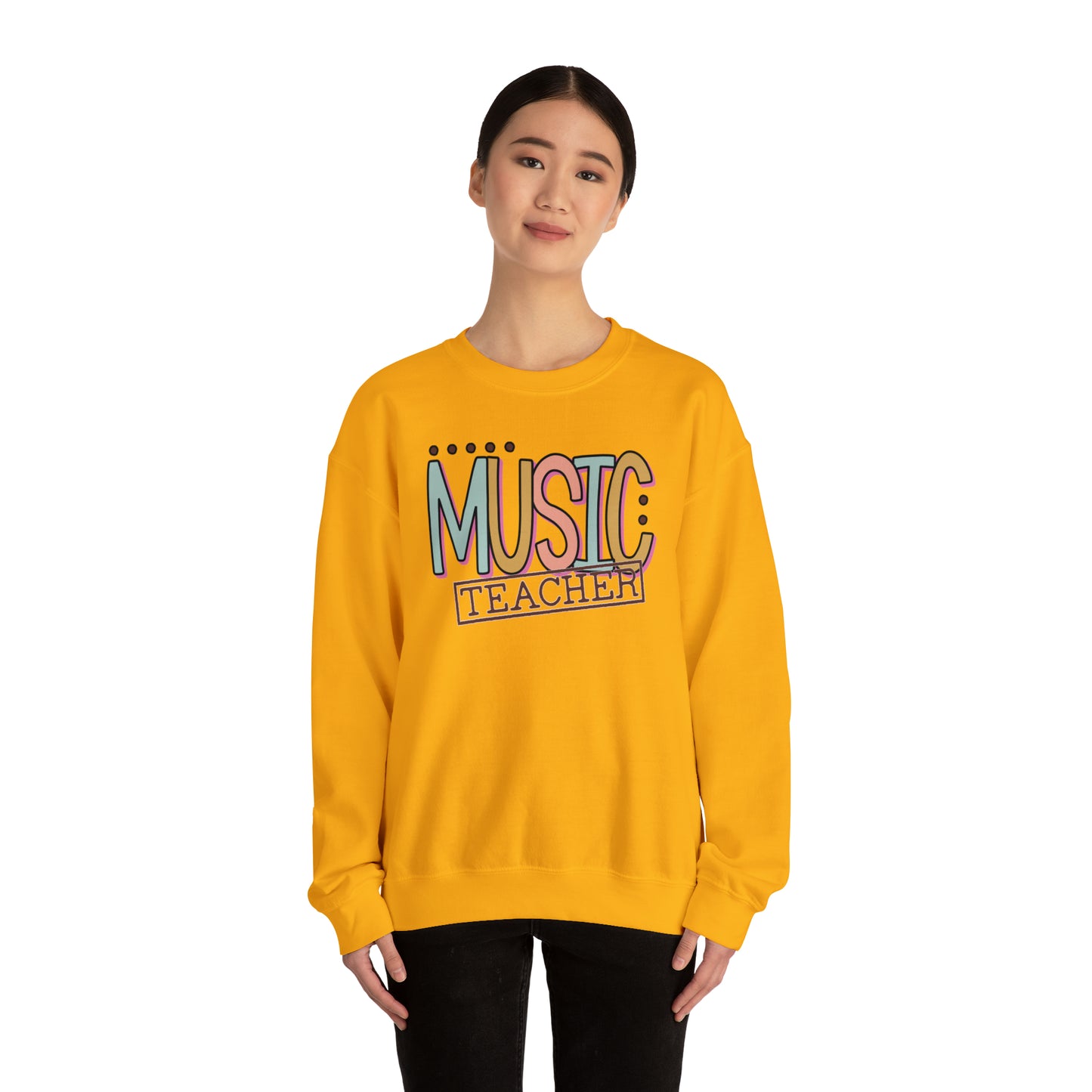 Vintage Multi-Colored Technology Teacher Lined Heavyweight Crewneck Sweatshirt