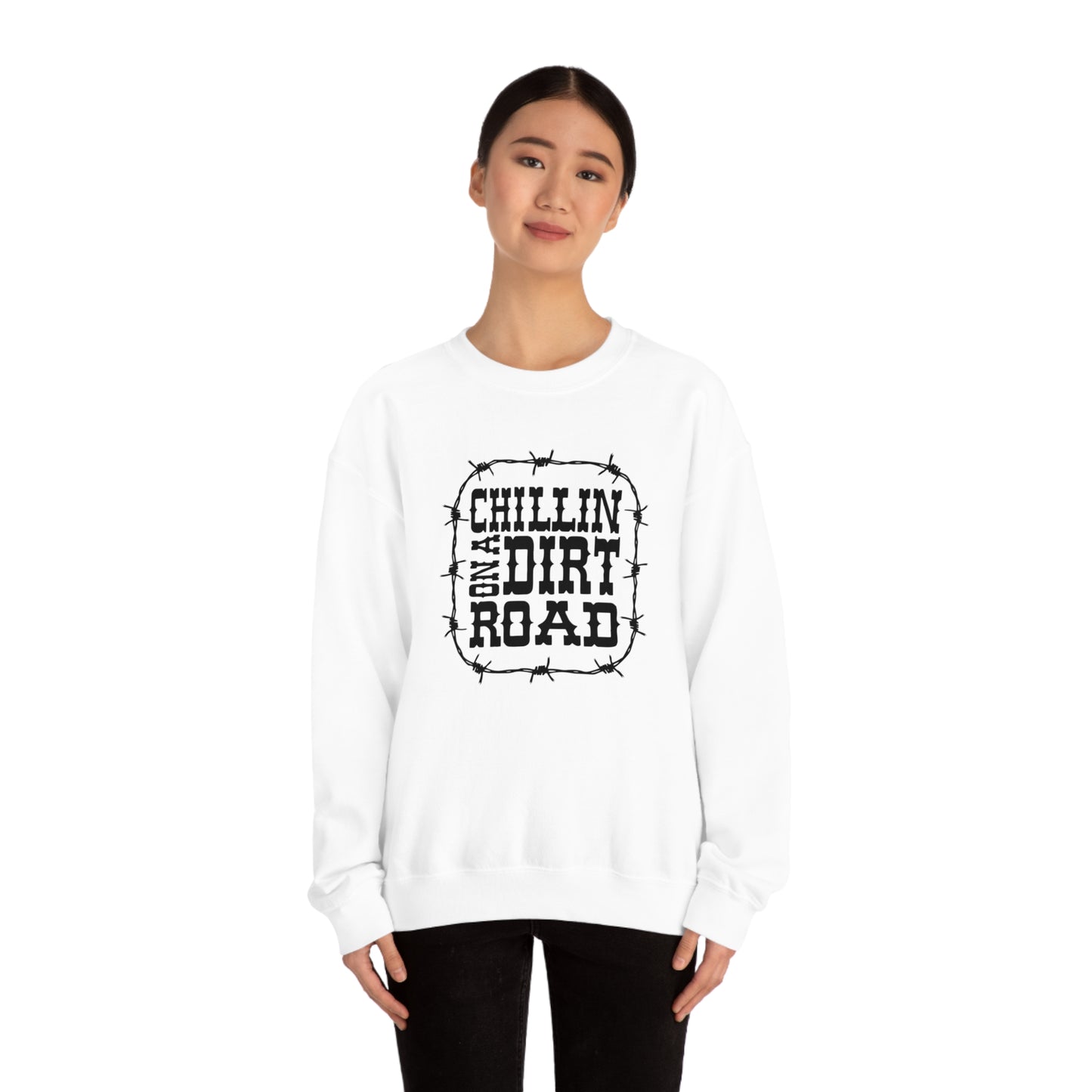 "Chillin' on a Dirt Road" - Unisex Heavy Blend™ Crewneck Sweatshirt
