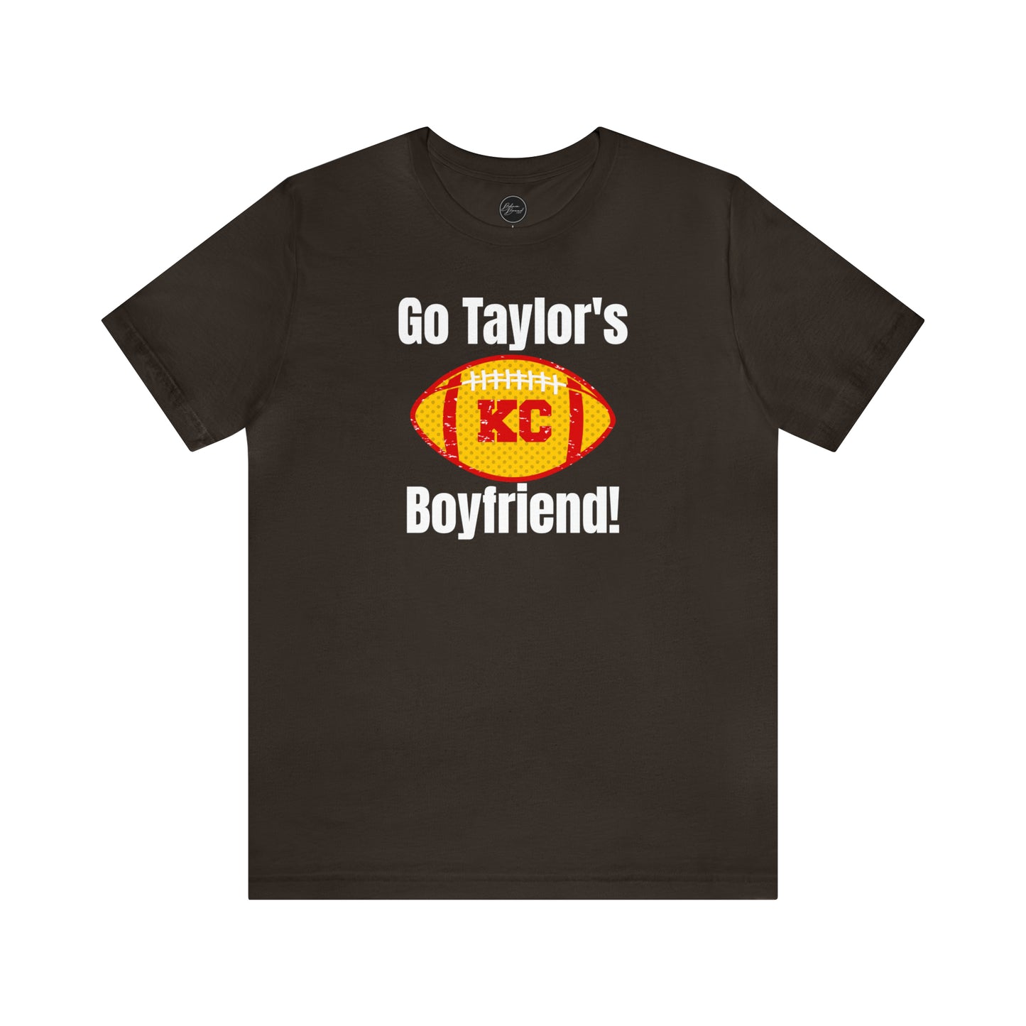 Go Taylor's Boyfriend Swift Kelce Shirt Bella Jersey Short Sleeve Tee (Unisex) - Front and Back Design