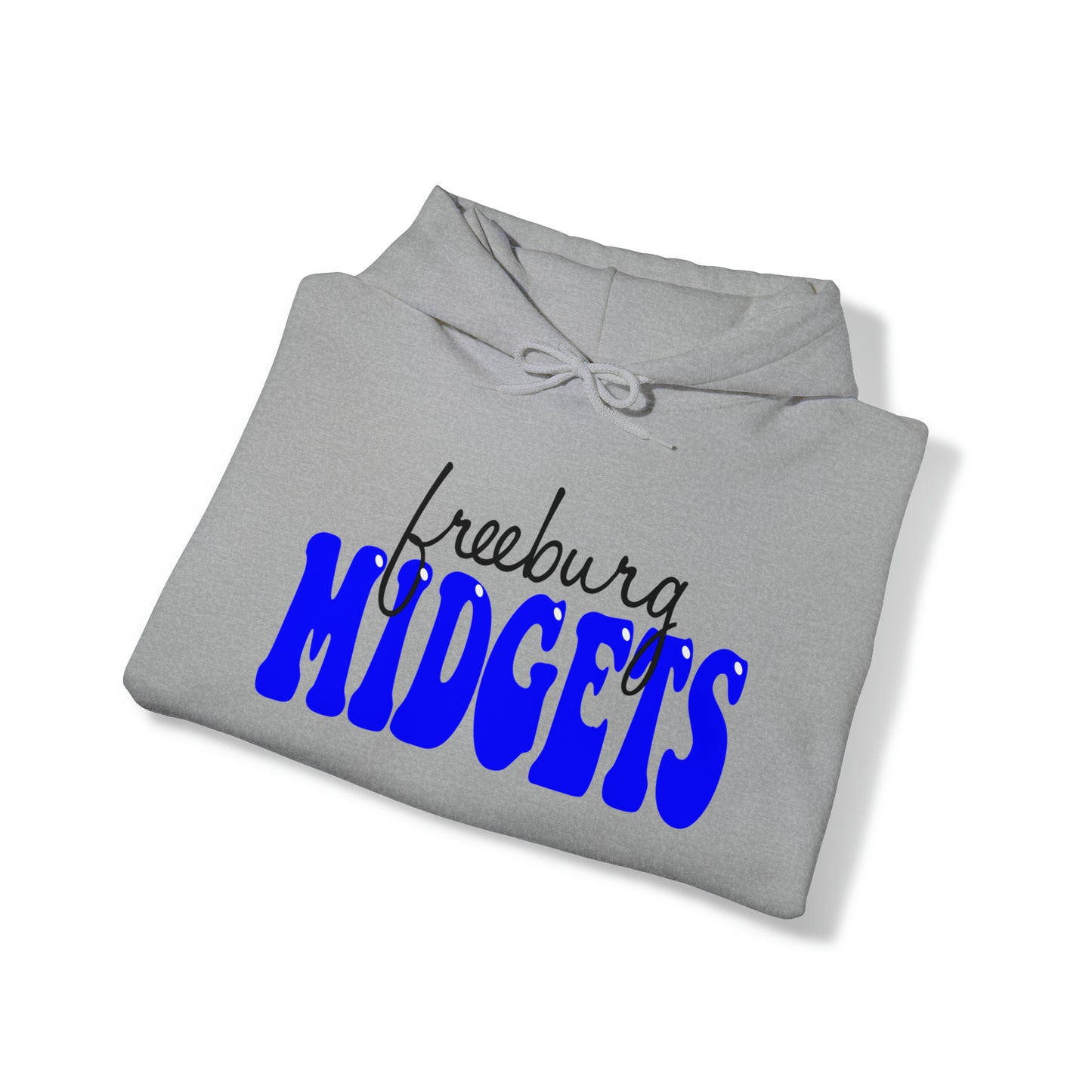 Freeburg Midgets Cursive Bubble Logo Hooded Sweatshirt