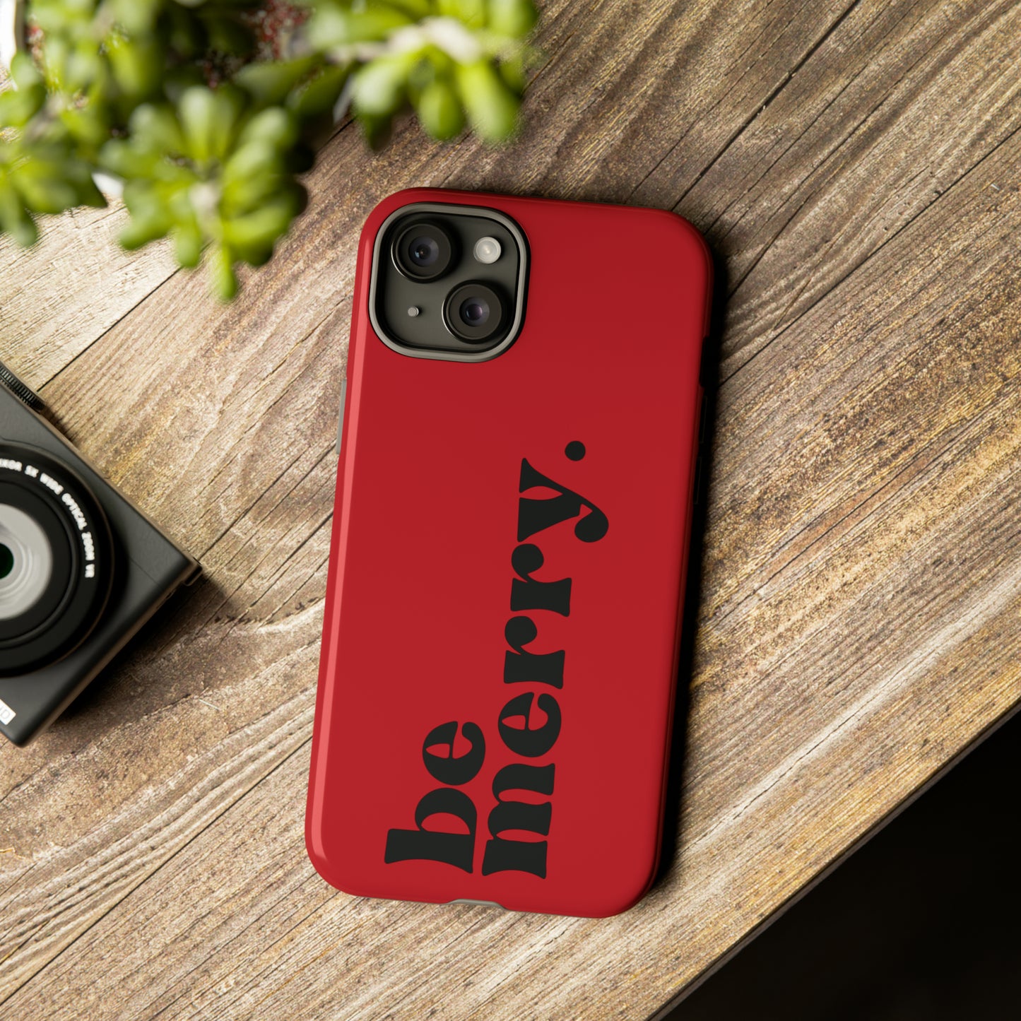 be merry Christmas/ Holiday Apple iPhone Tough Cases