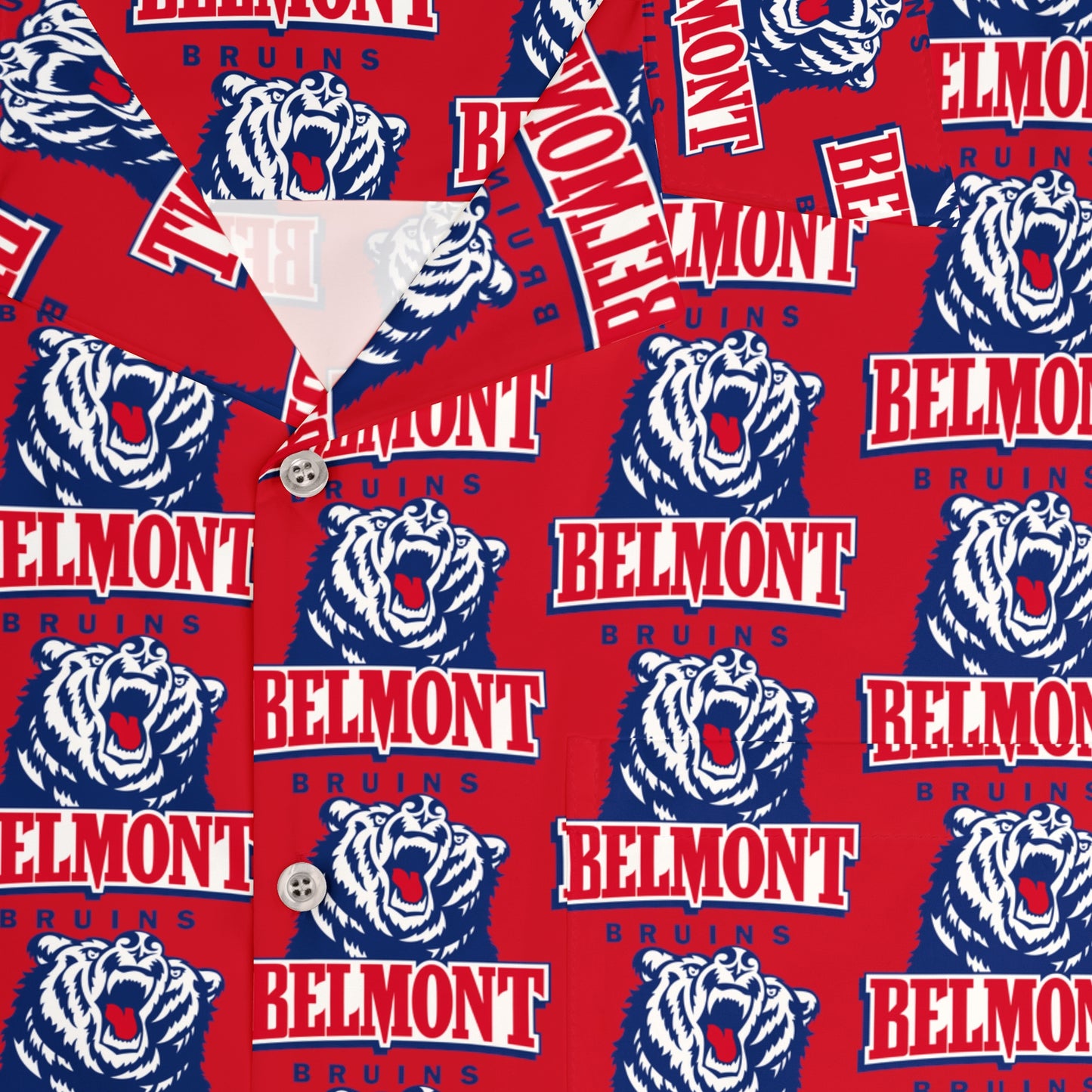 Belmont University Men's Hawaiian Shirt - Red